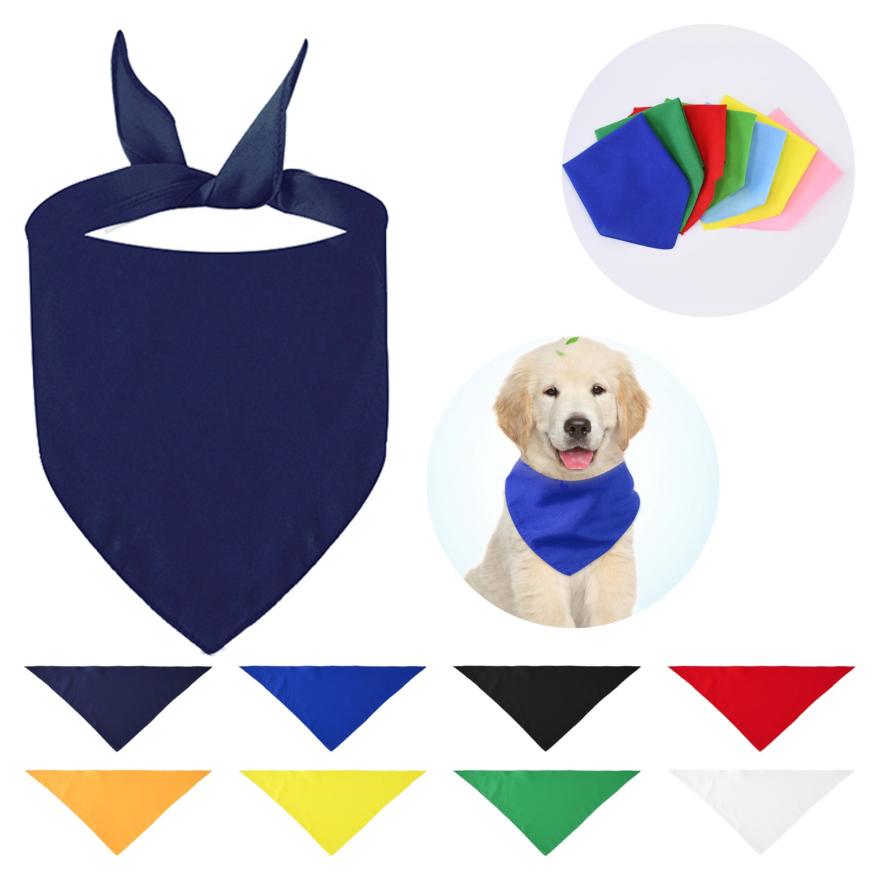 Custom Printed Polyester Dog Bandana