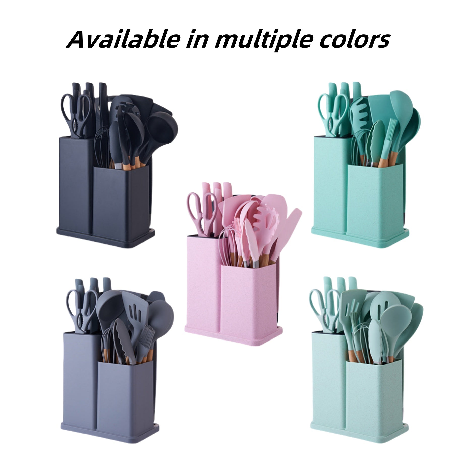 19 - Piece Silicone Kitchenware Set