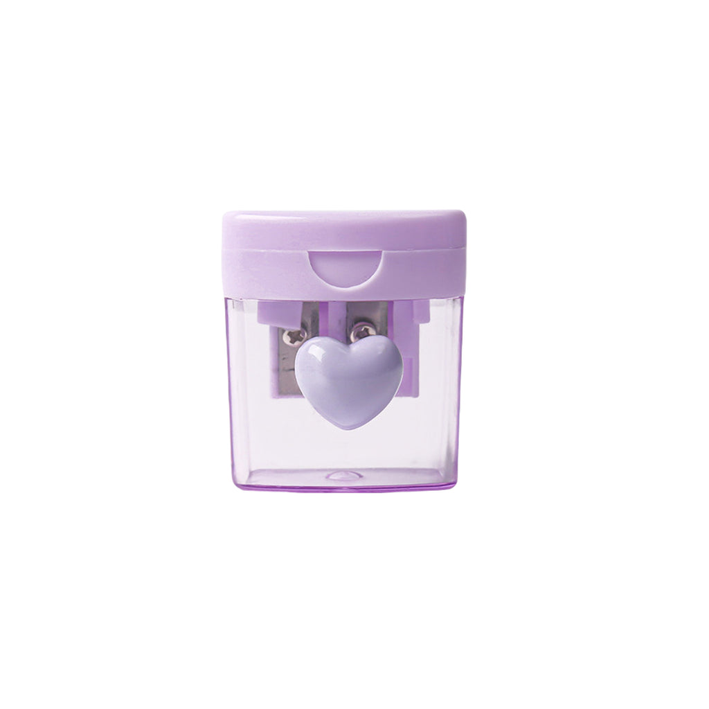 Macaron Double-Hole Heart Pencil Sharpener