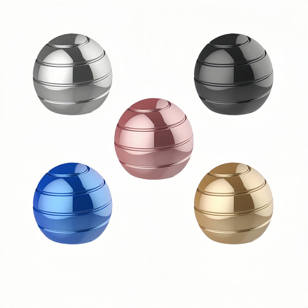 The Groove Of The Alloy Spherical Fidget Spinner Helps With Stress Relief.