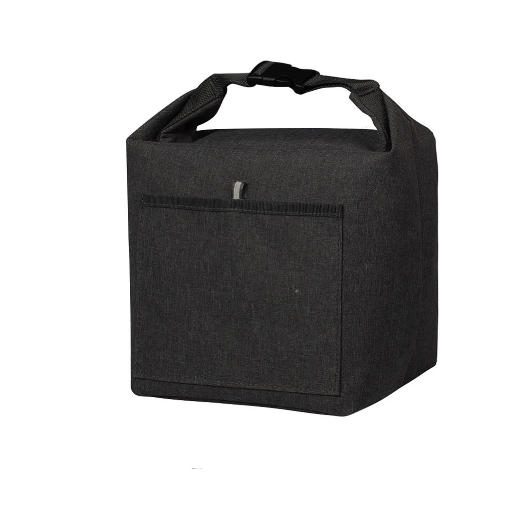 Durable Roll-top Insulated Lunch Tote Bag, Charcoal, Unisex