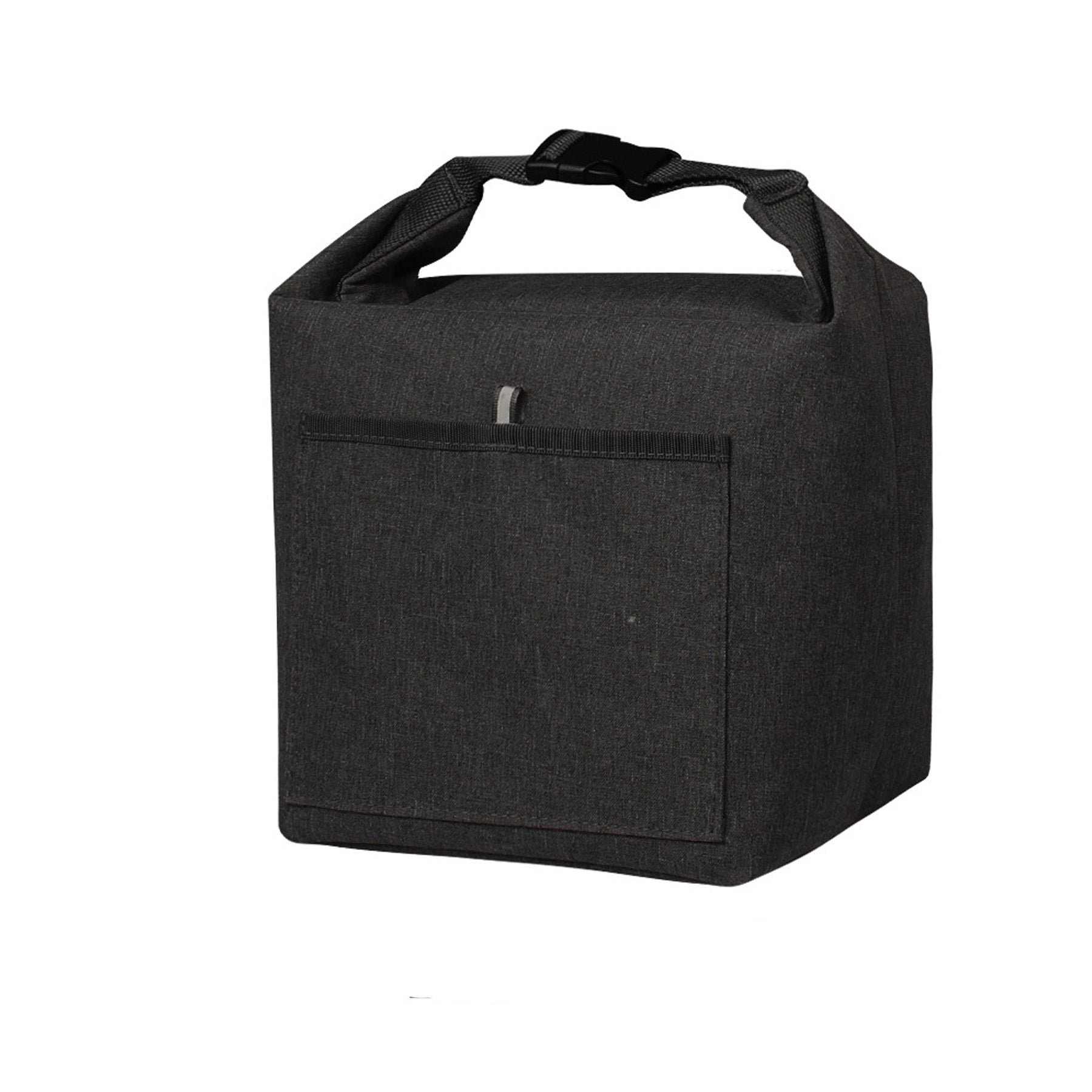 Durable Roll-top Insulated Lunch Tote Bag, Charcoal, Unisex