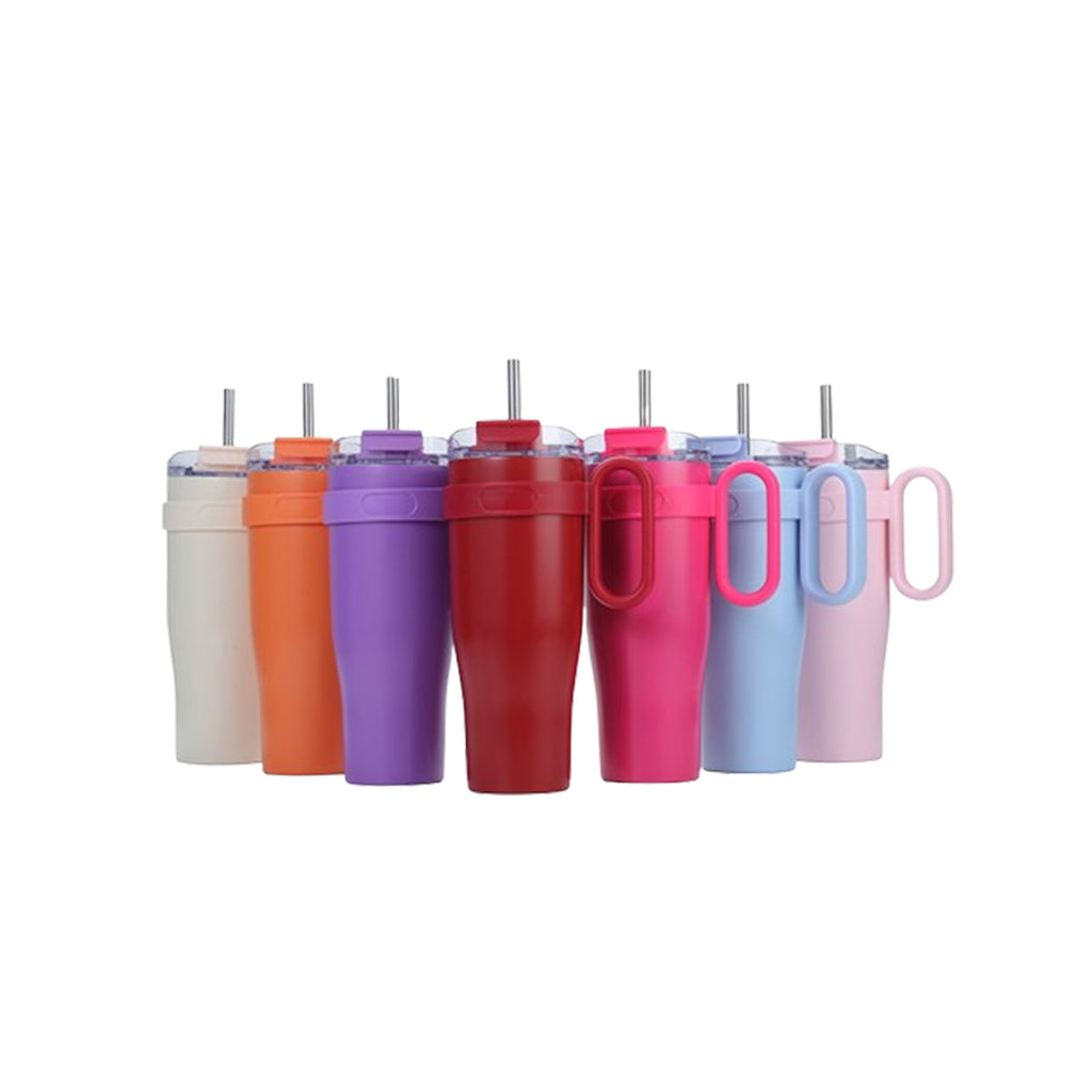 40 Oz Stainless Steel Insulated Car Cup Strap Handle