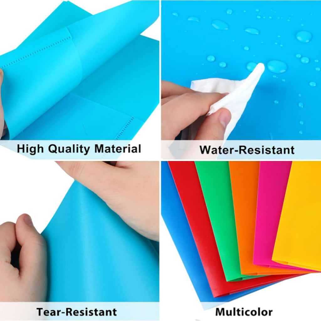 Color Pp Office Study Storage Double Slip Pocket Folders