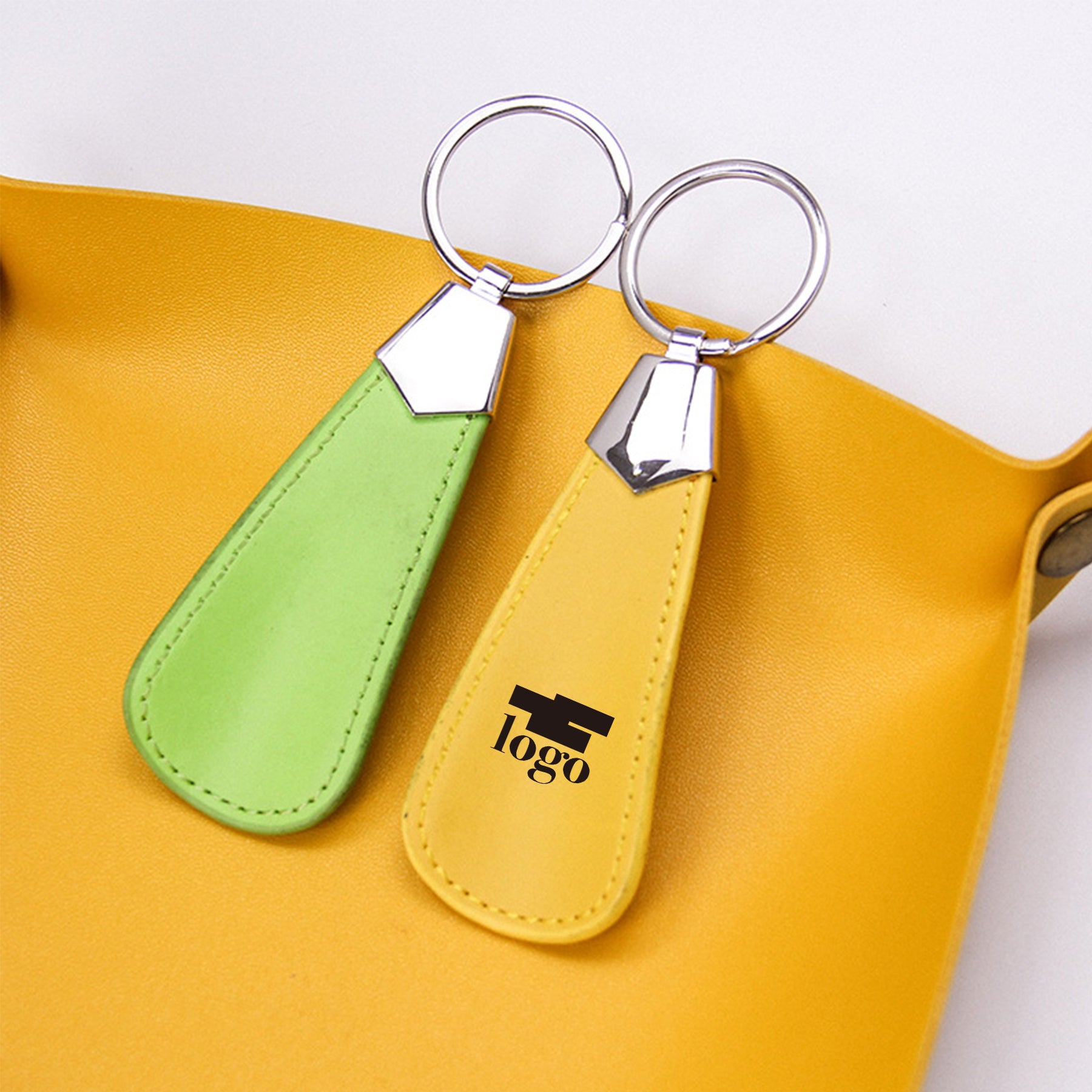 Minimalist PU Leather Keychain
