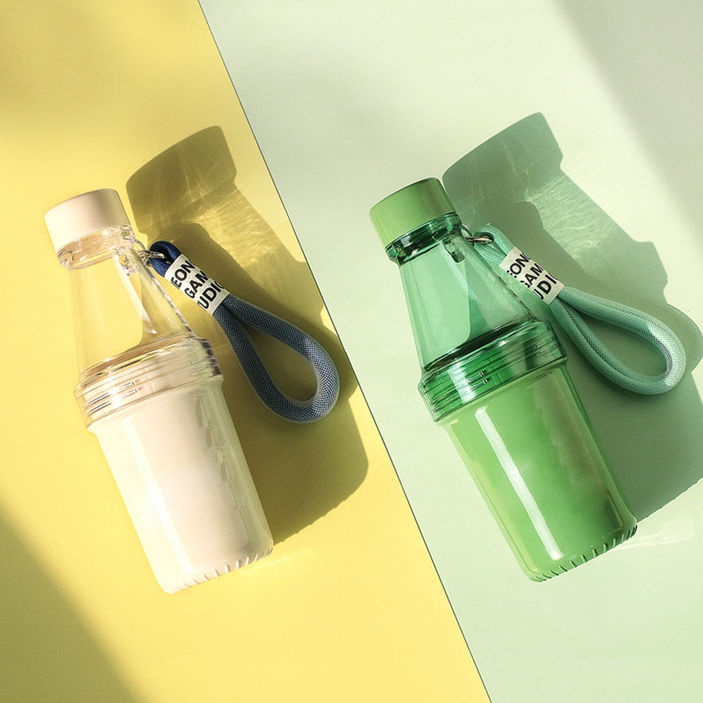 18oz Detachable Plastic Sports Water Bottle With Cord Handle
