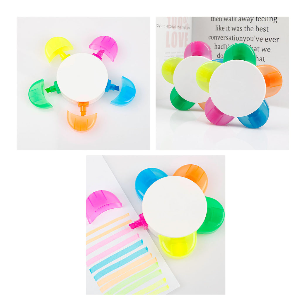 5 Color Petal Shaped Highlighter