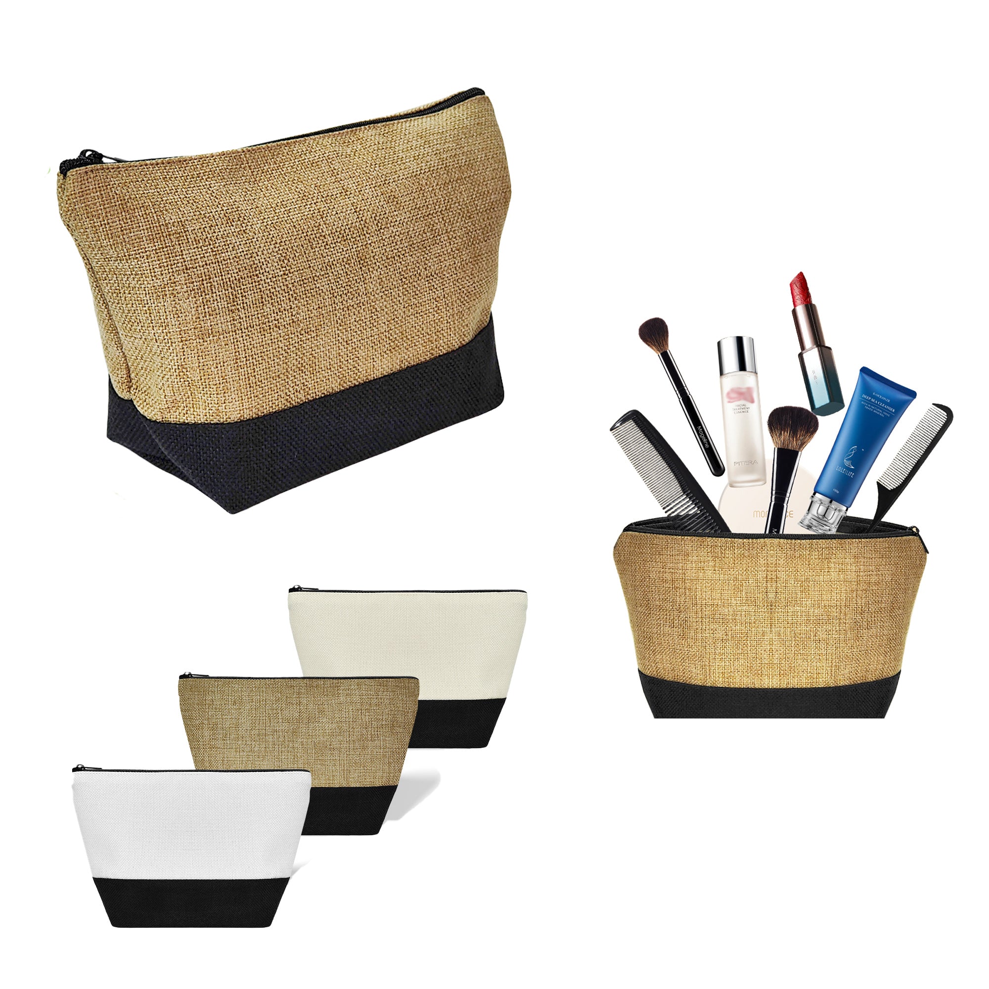Linen Makeup Pouch