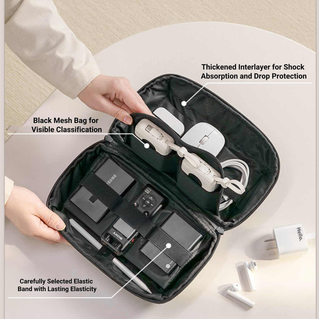 Handheld Data Cable Organizer Bag