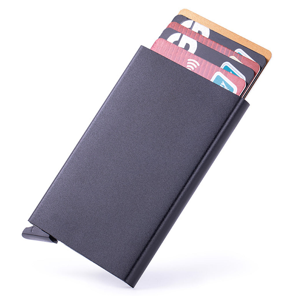 Pop Up RFID Blocking Slim Aluminum Card Holder