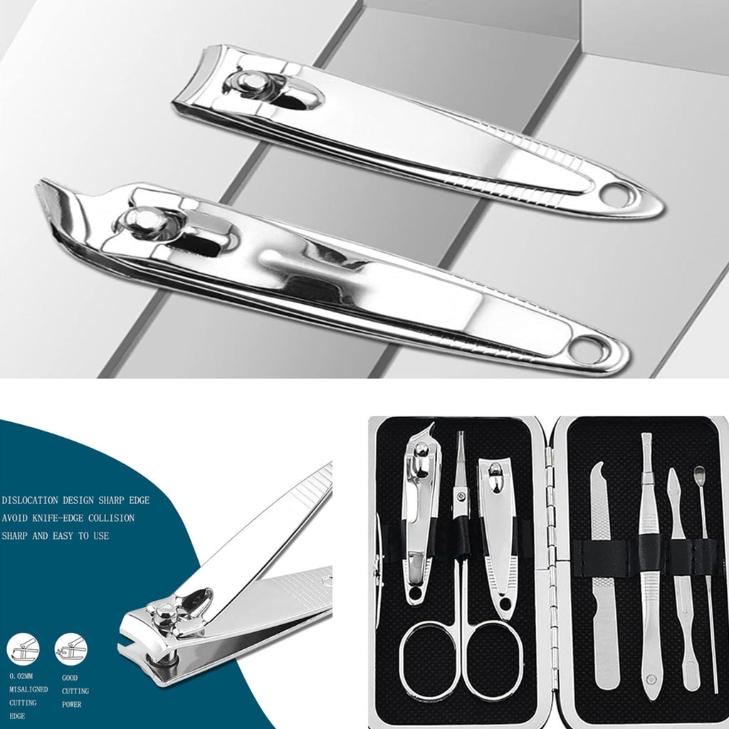 7Pcs Stainless Steel Nail Clipper Tool Set All Over Printing