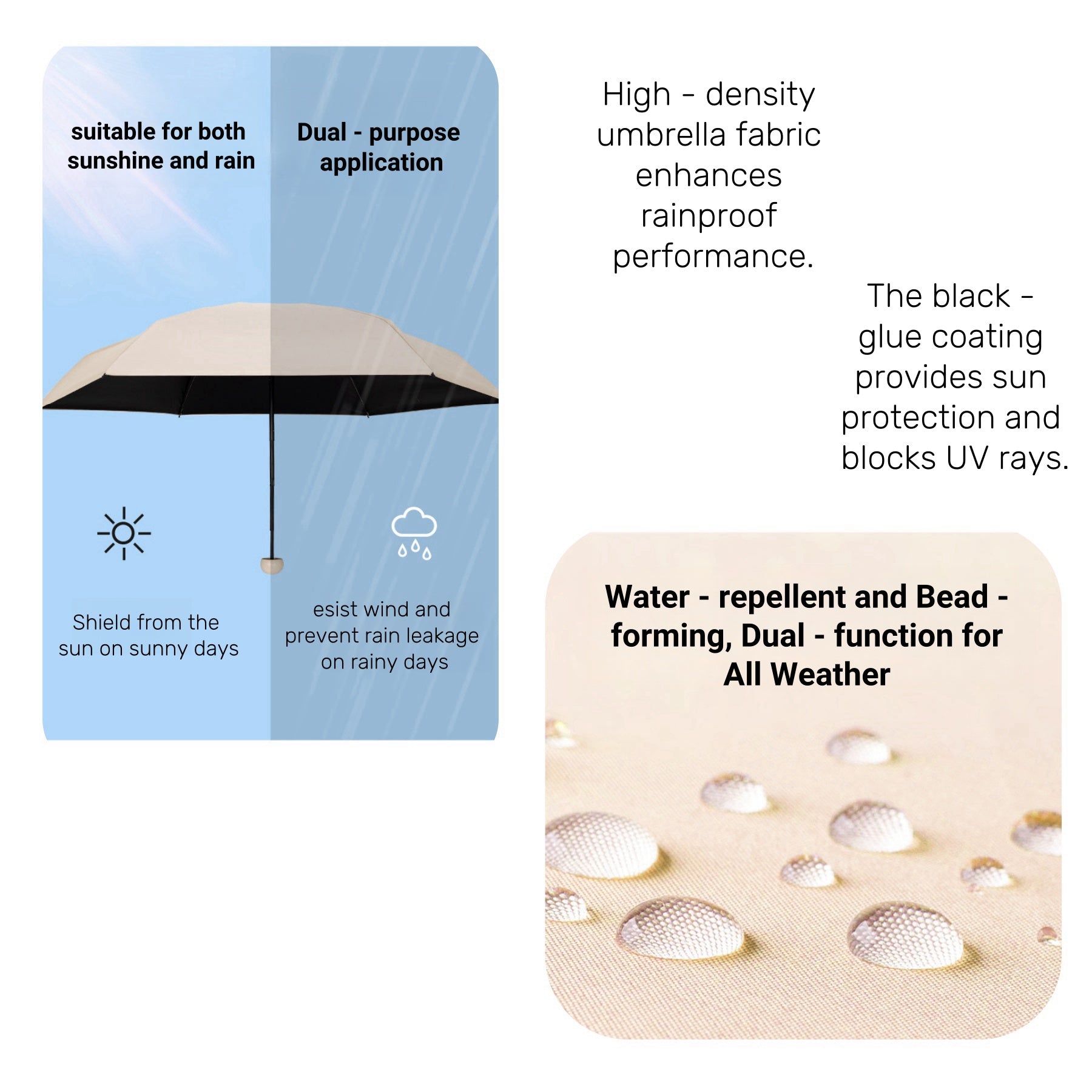 Folding Capsule - shaped Sun Umbrella