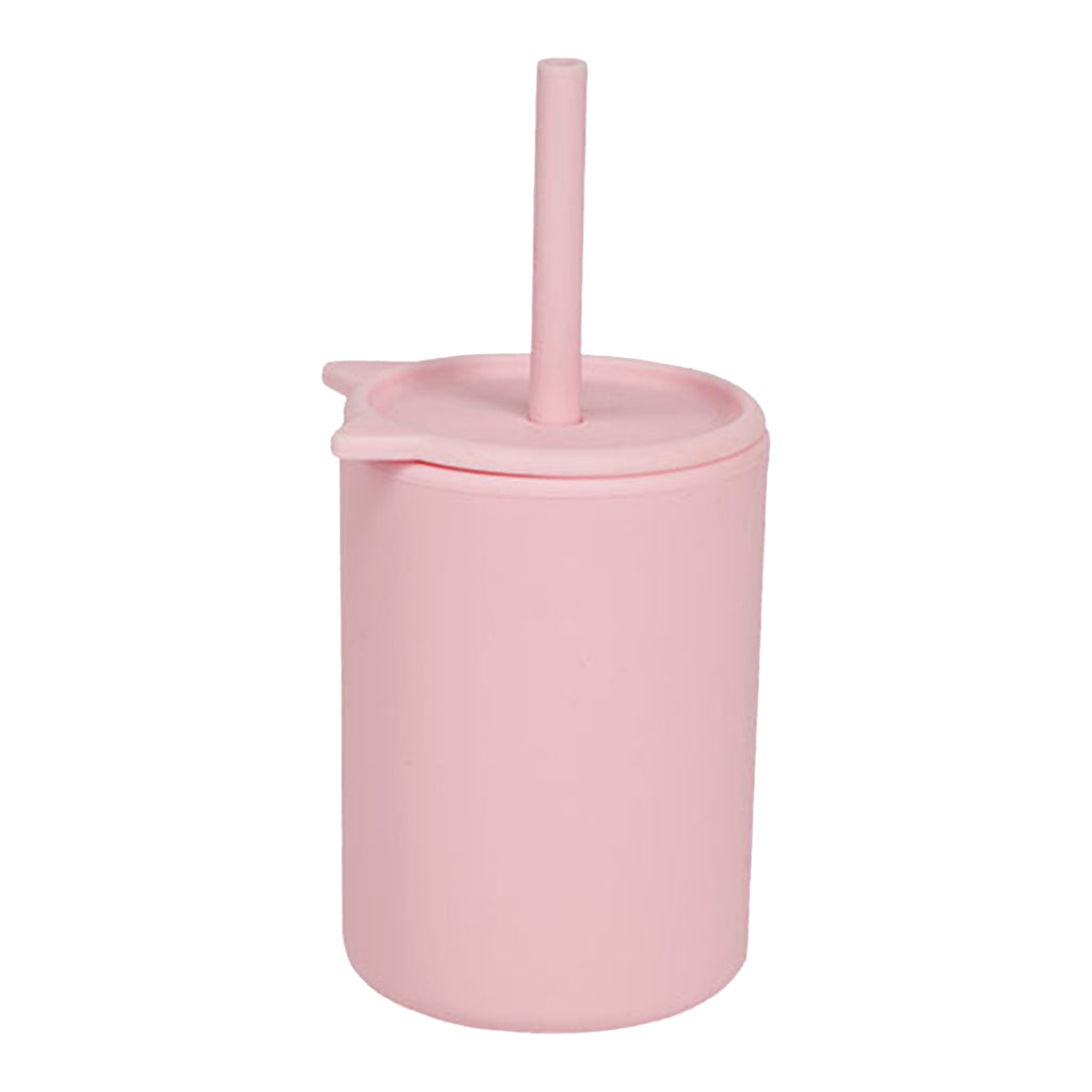5 Oz Silicone Baby Cups With Straws and Lids