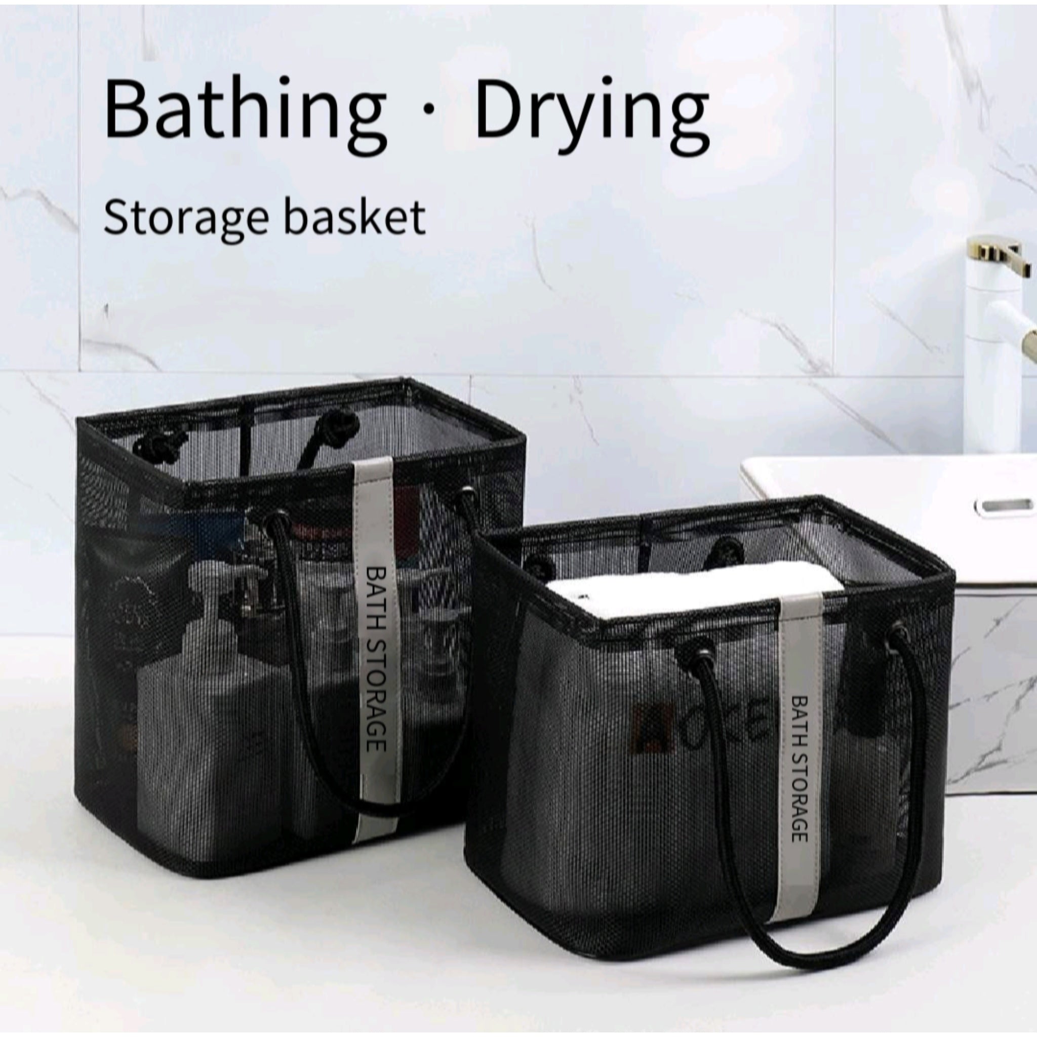 Mesh Shower Caddy Draining Travel Organizer Portable