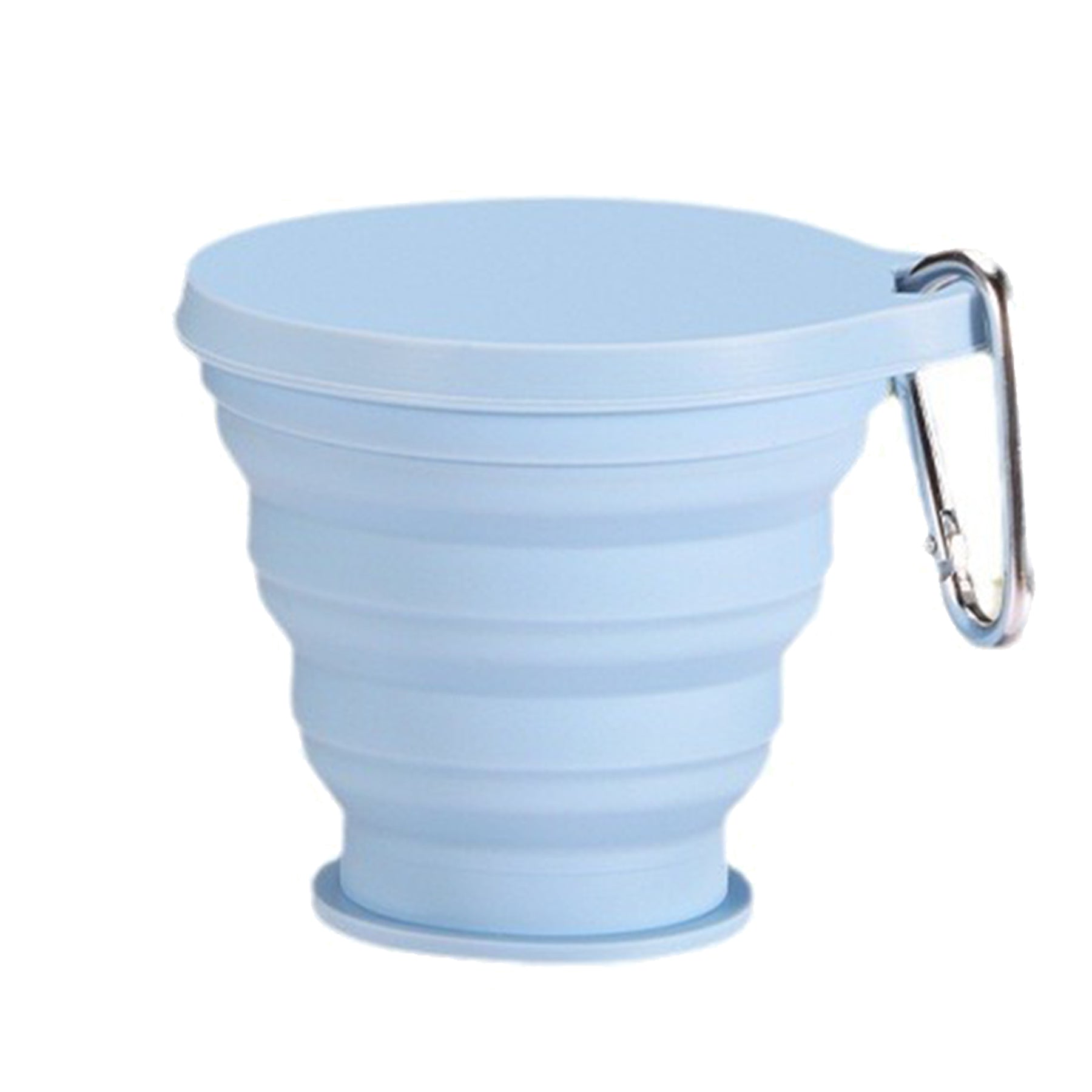 Silicone Collapsible Carabiner Cup with Lid