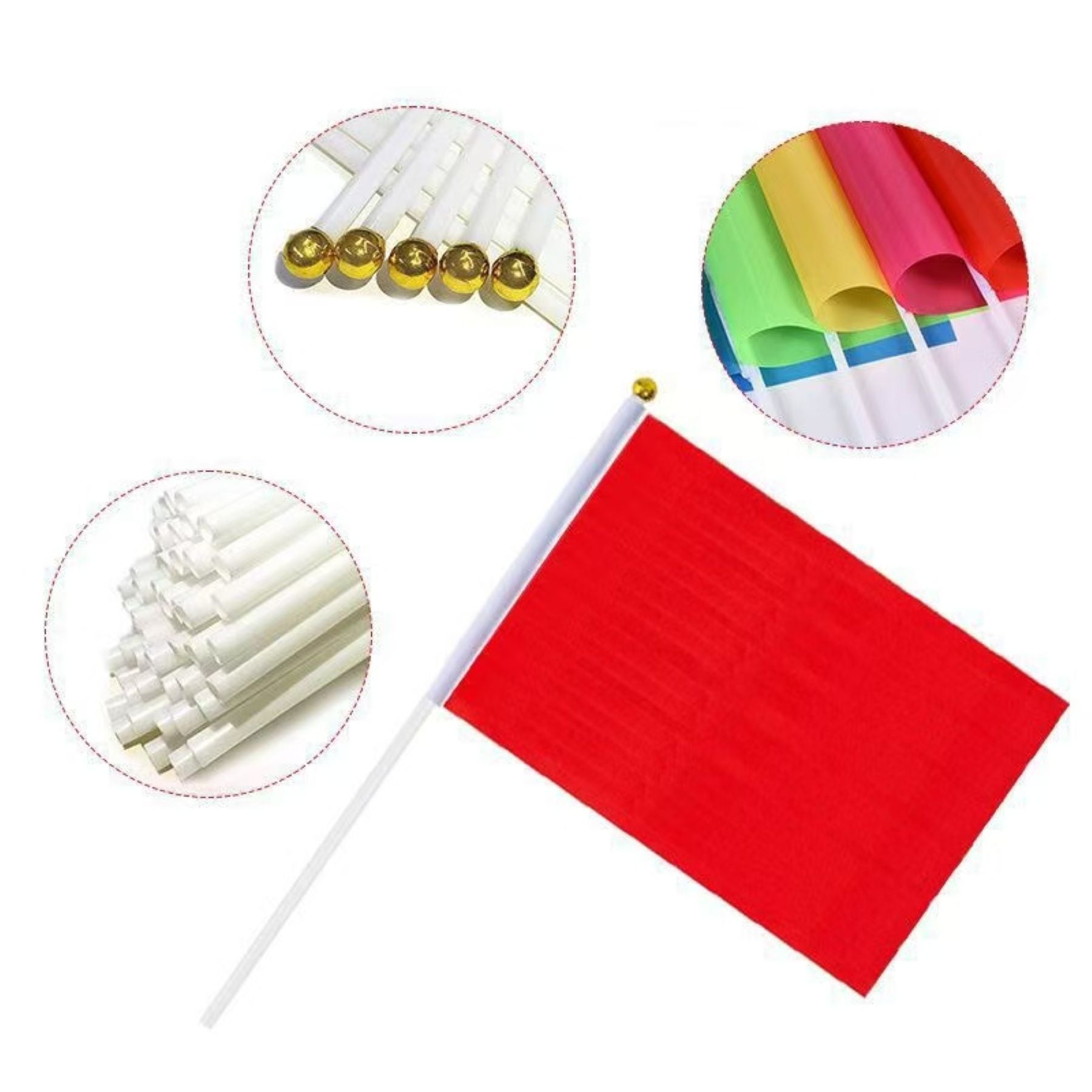 Solid-Color Hand-Cranked Flag