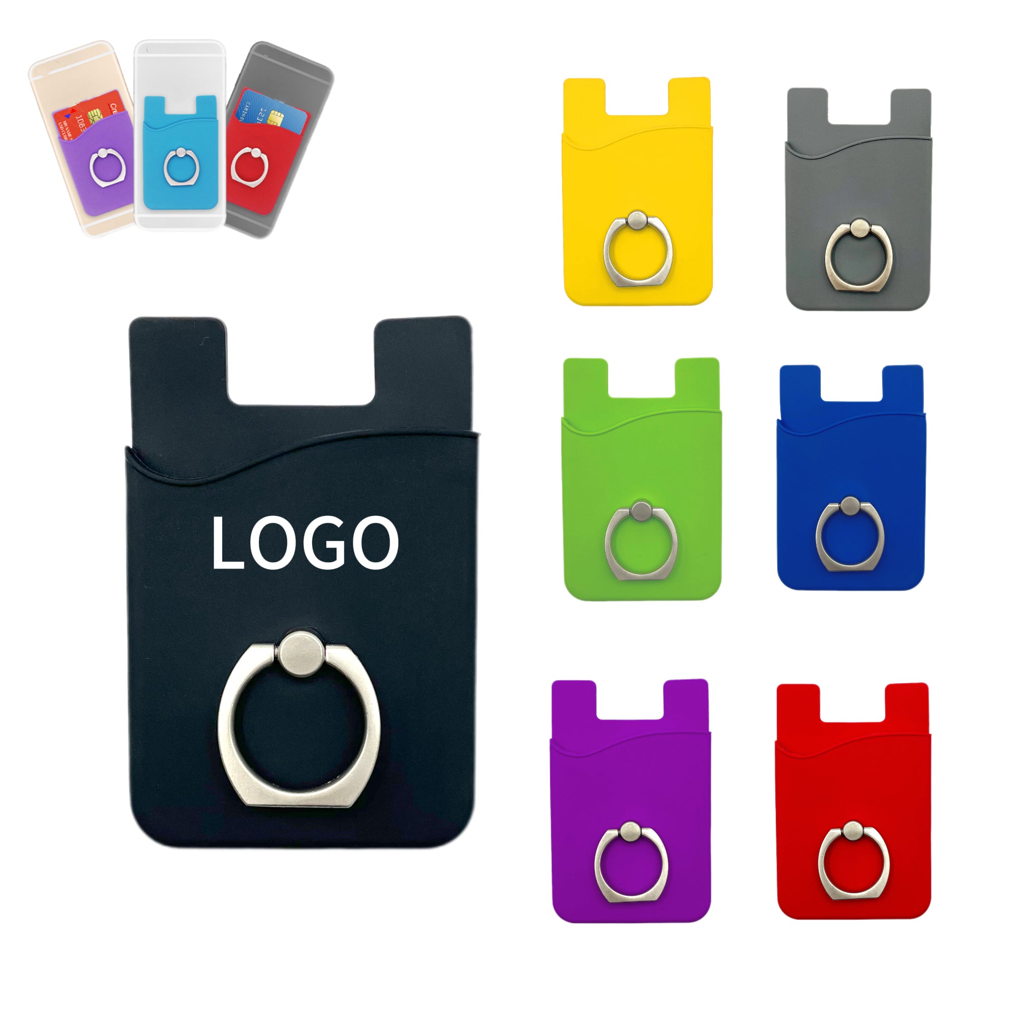 Silicone Ring Grip Card Holder