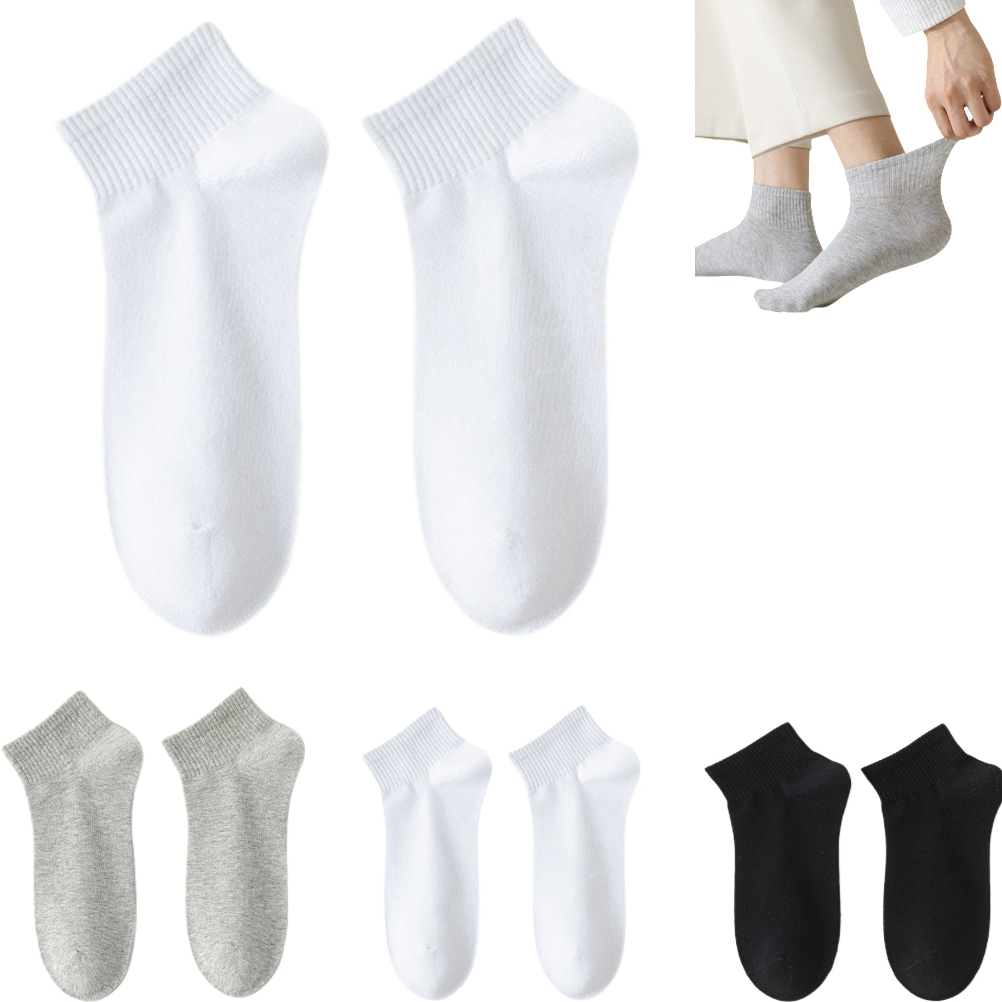 Custom-Made Short Socks Of Pure Cotton