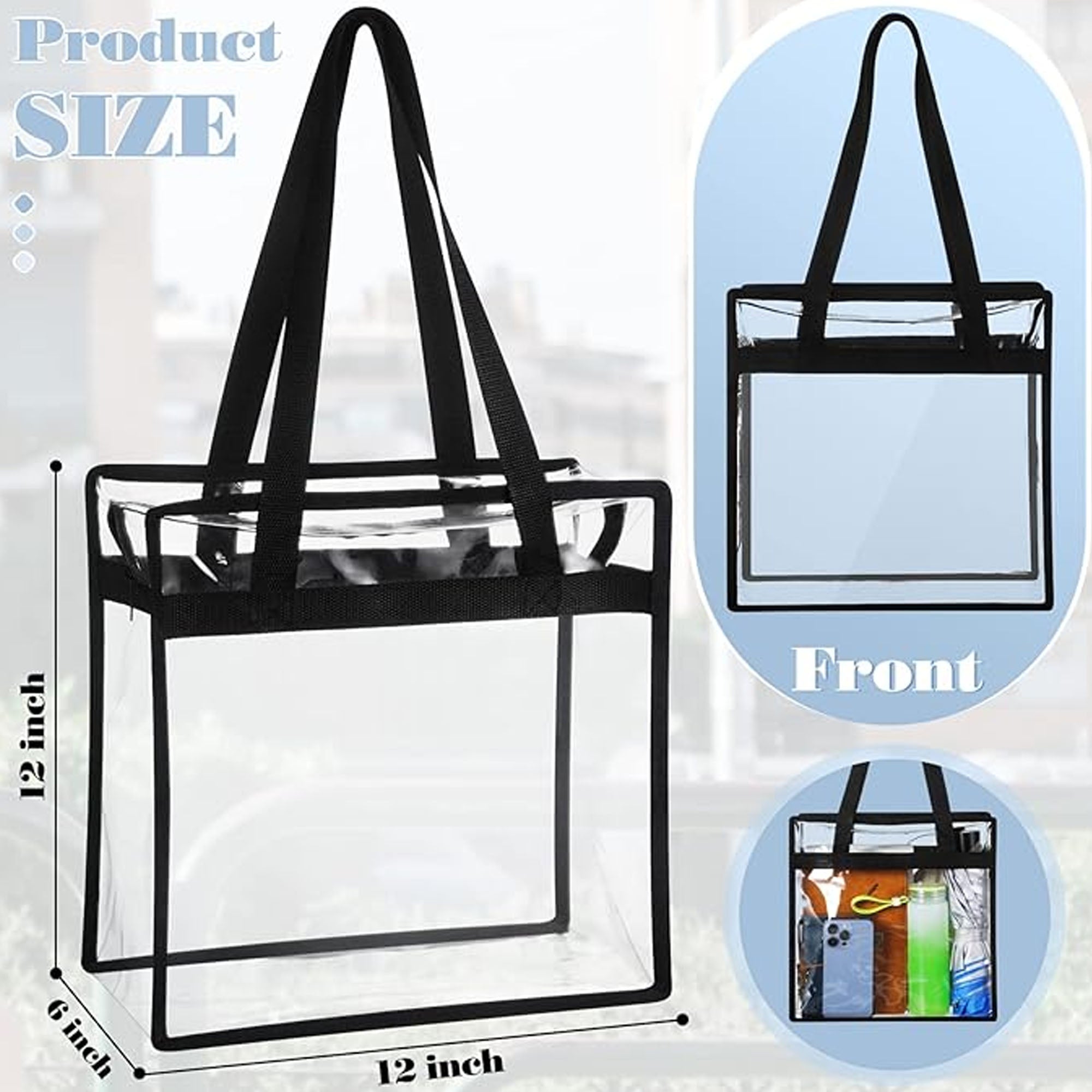Clear Tote Bag With Zipper