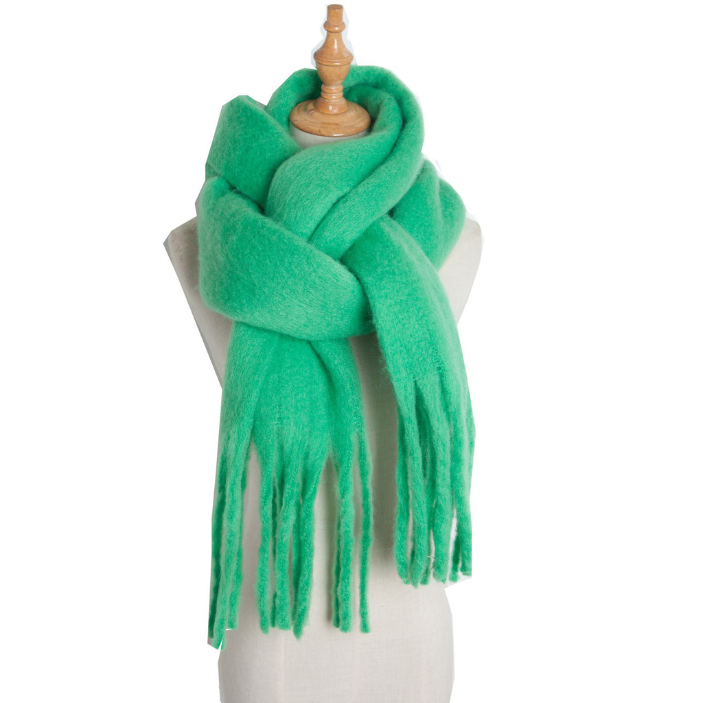 Thick Solid Color Shawl Scarf