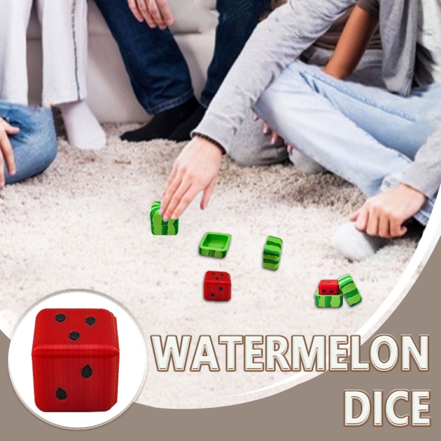 Creative Plastic Watermelon Dice