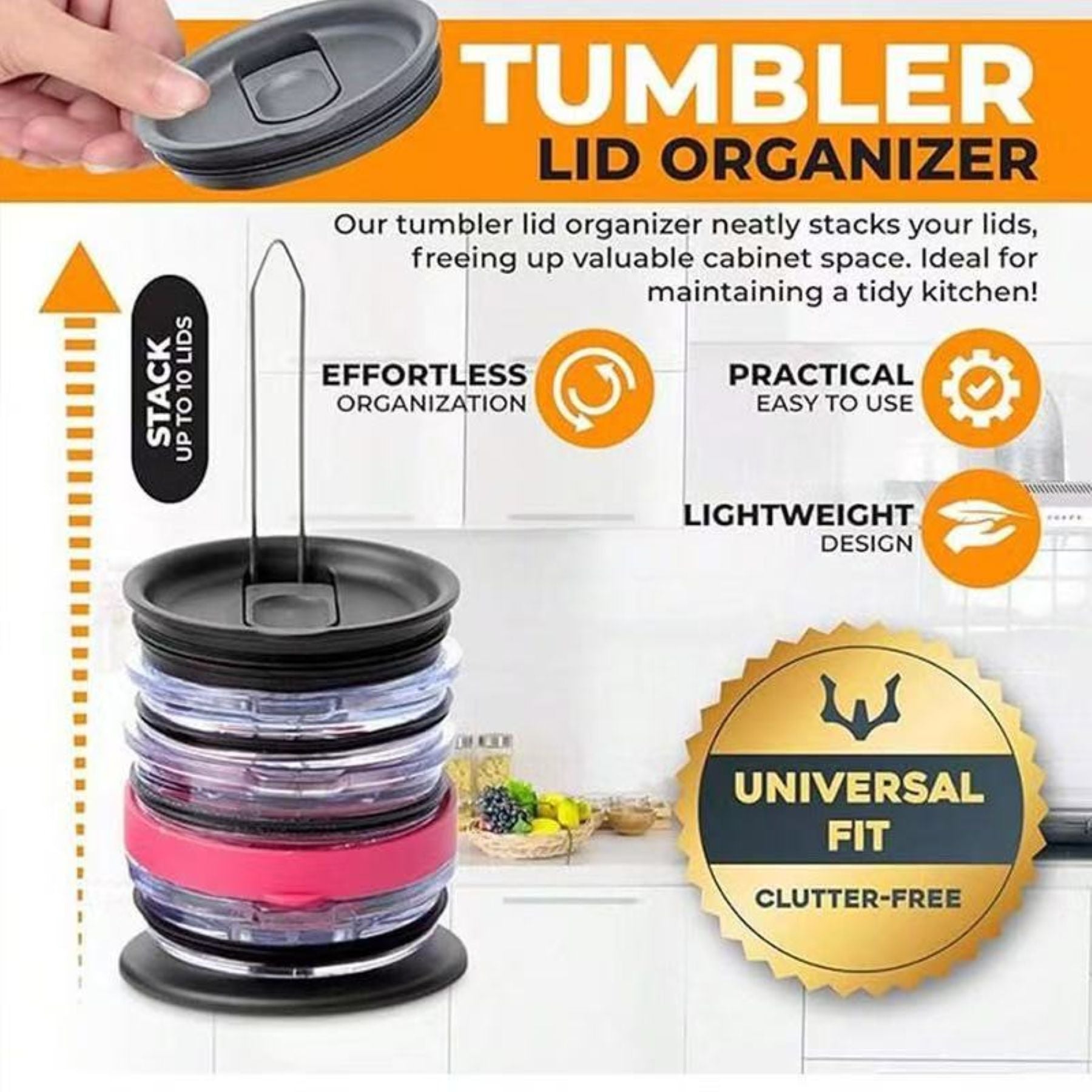 Household Cup Lid Storage Rack