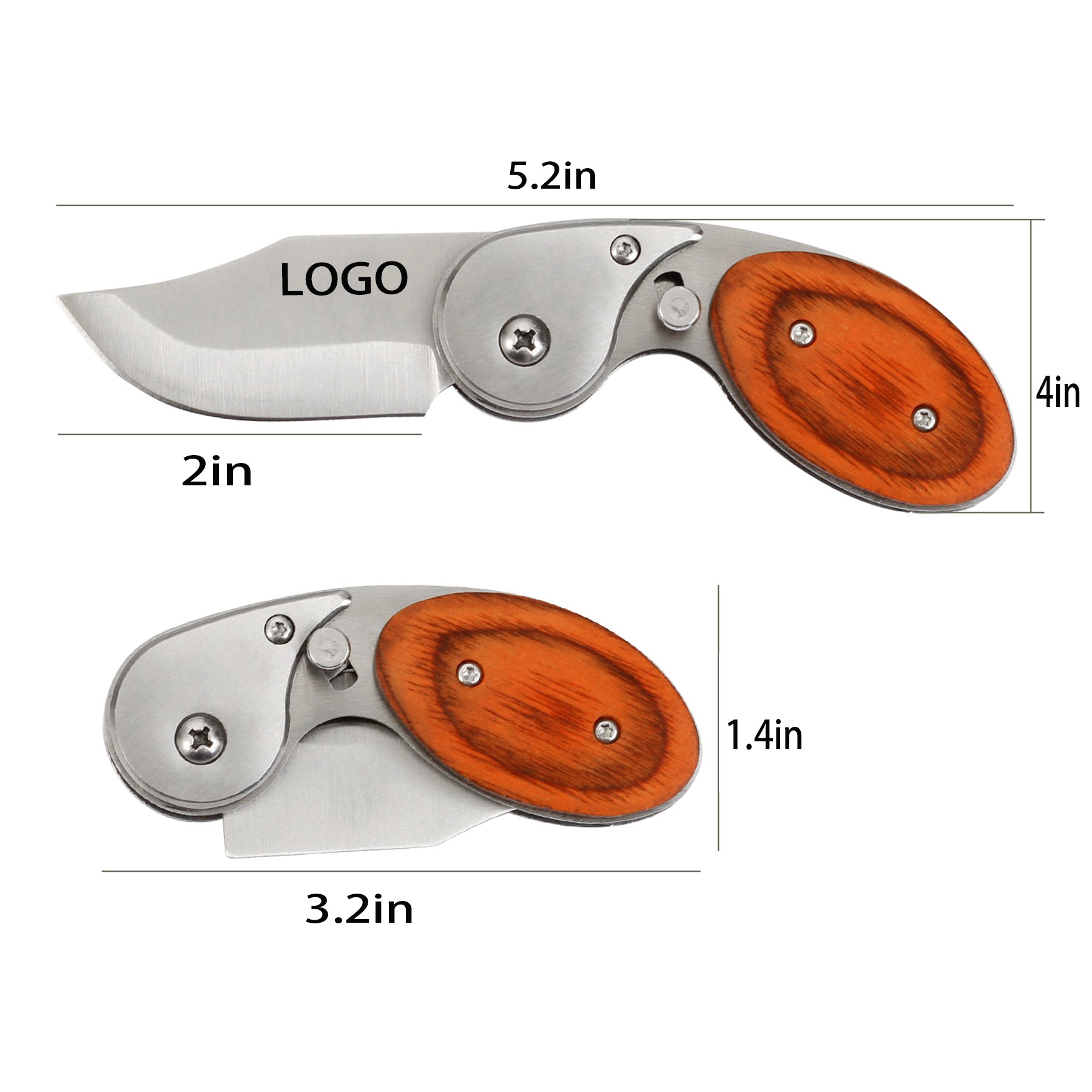 Wooden Handle Folding Knife