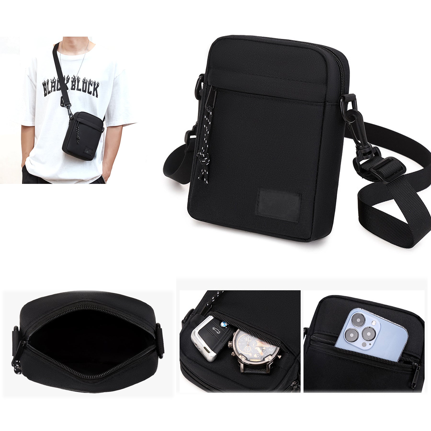 Portable and Lightweight Men's Shoulder Bag