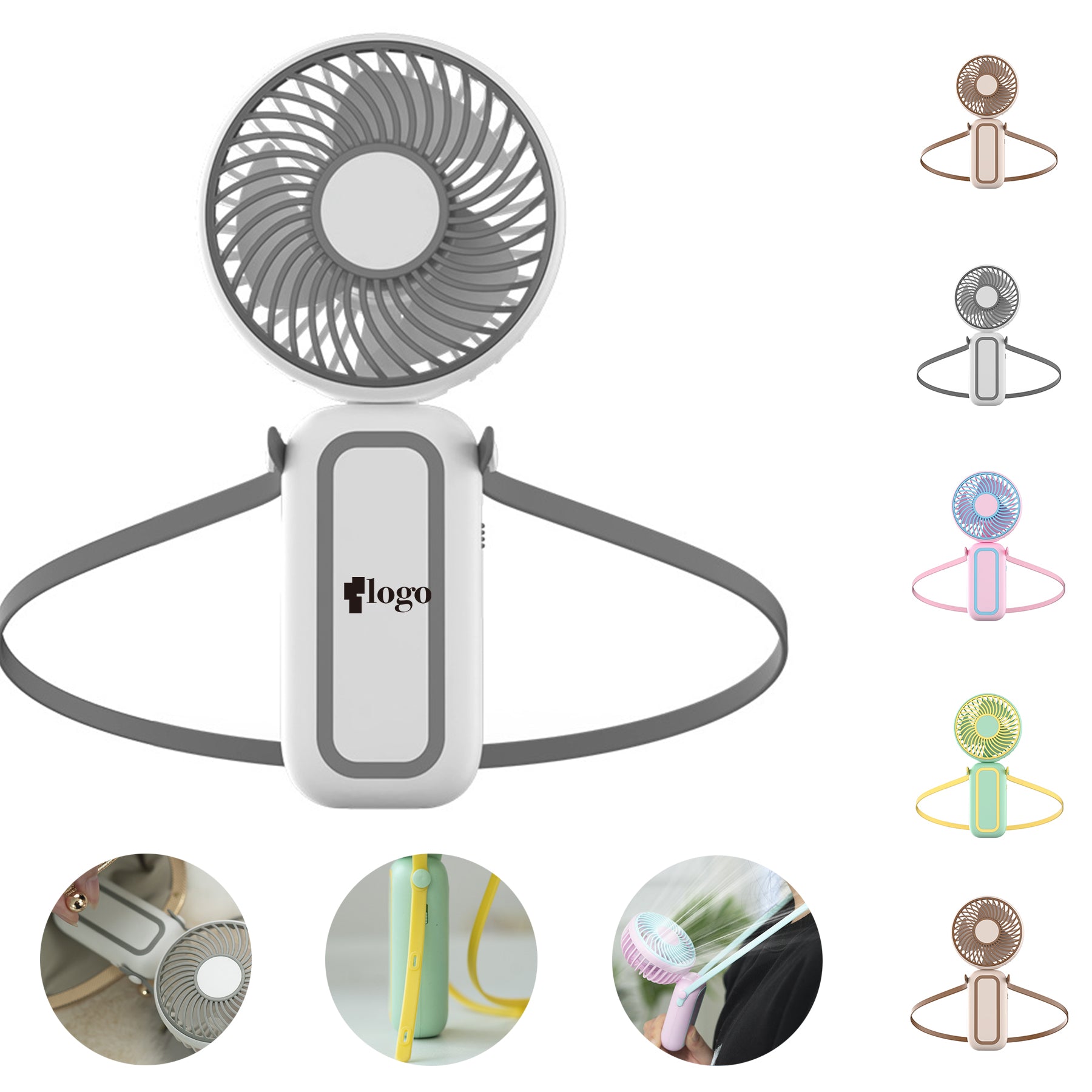 Handheld Neck Hanging Mini Portable Fan