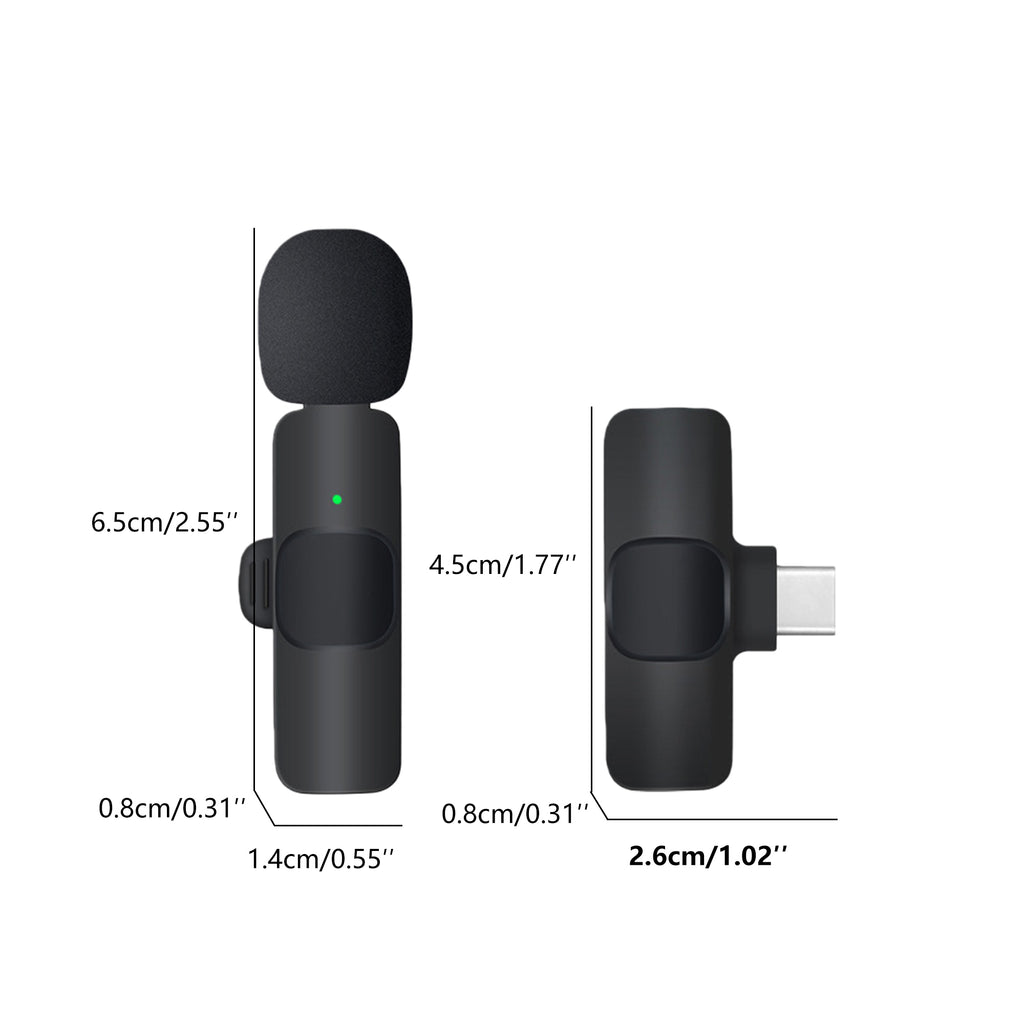 Wireless Lavalier Lapel Microphone For Video Recording Vlog