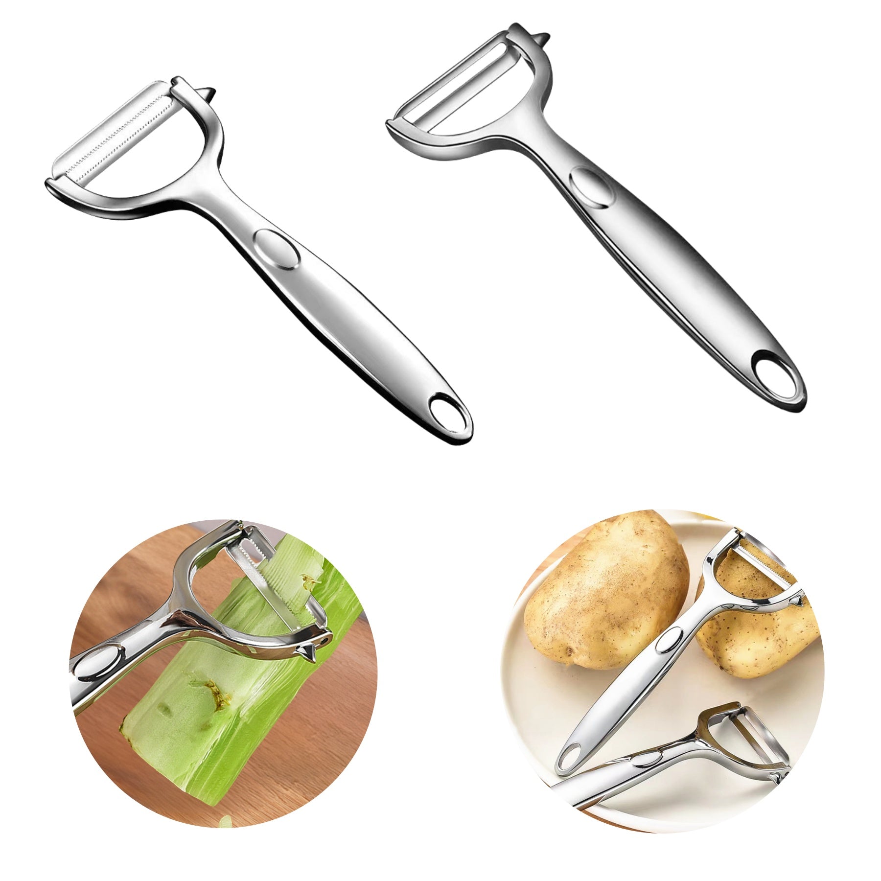 Multi-Functional Stainless Steel Peeler