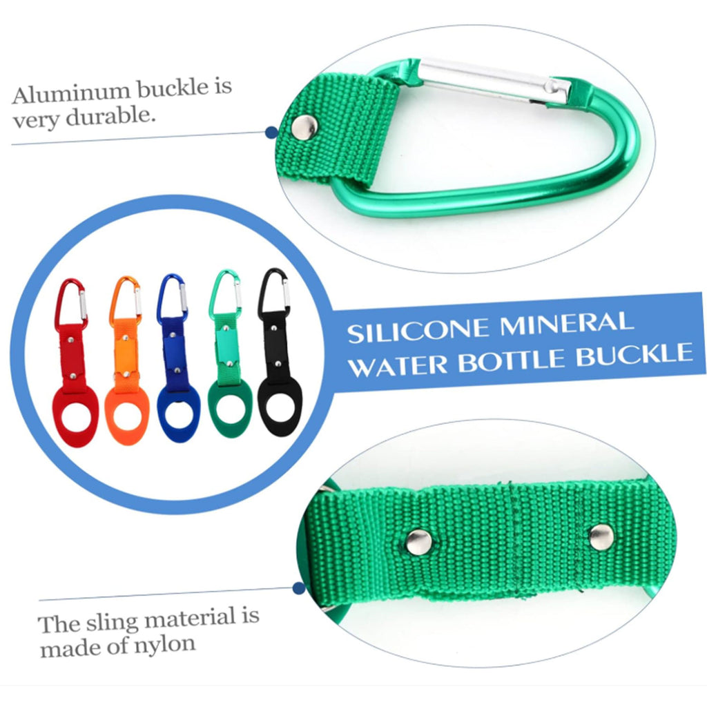 Silicone Water Bottle Holder With Carabiner Buckle