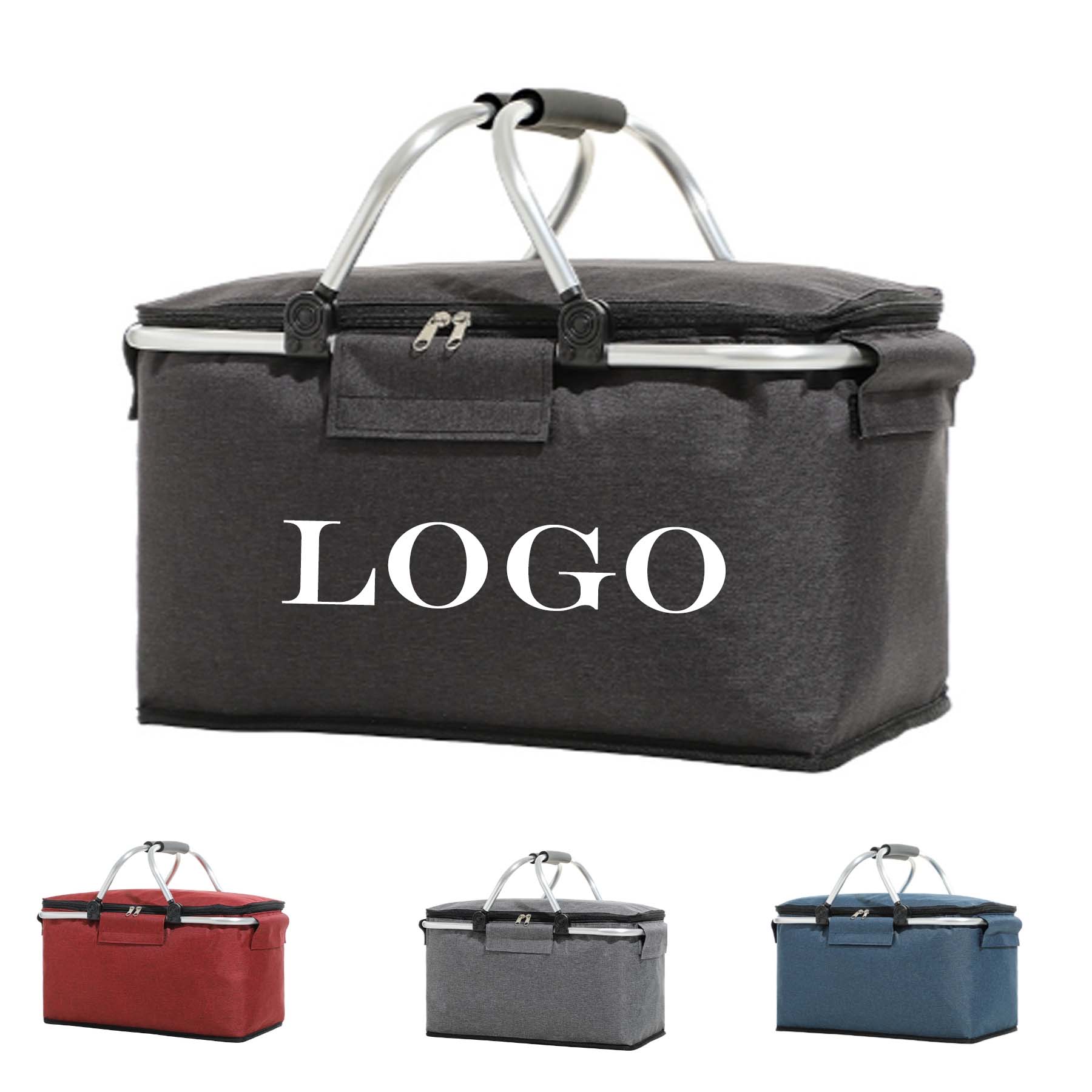 Aluminum Frame Portable Picnic Basket