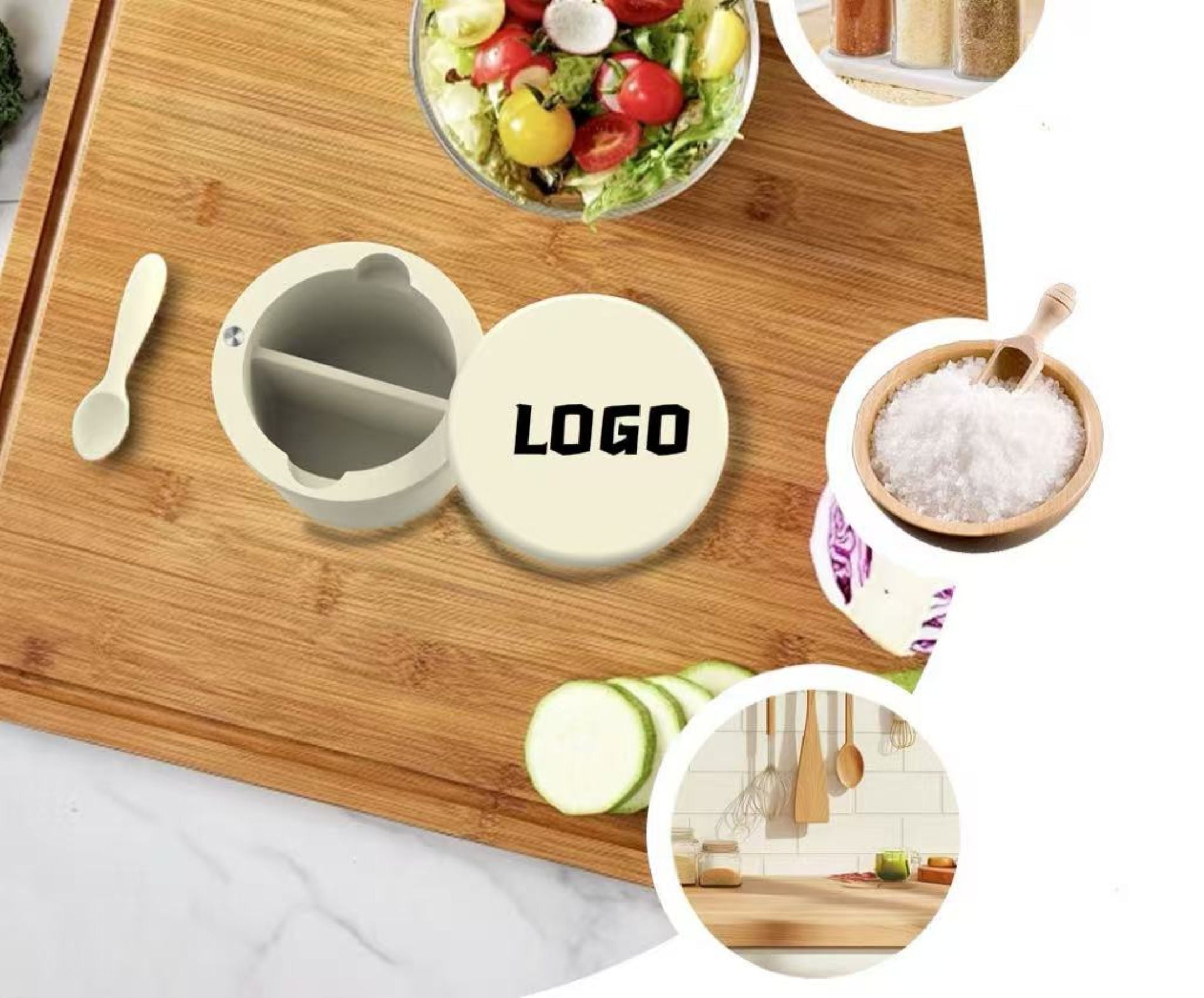 Magnetic Closure Kitchen Spice Container