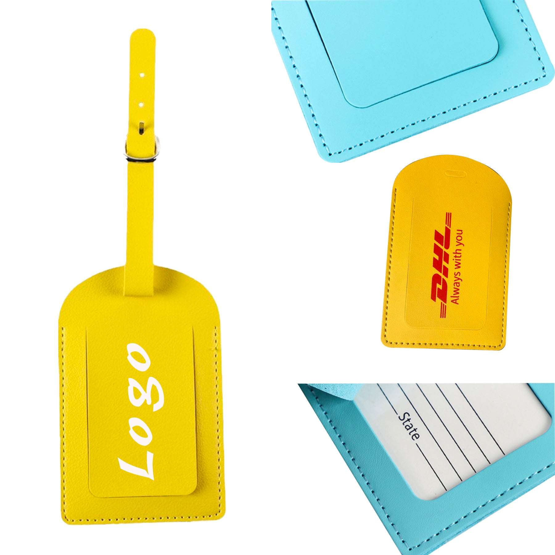 PU Leather Luggage Tag