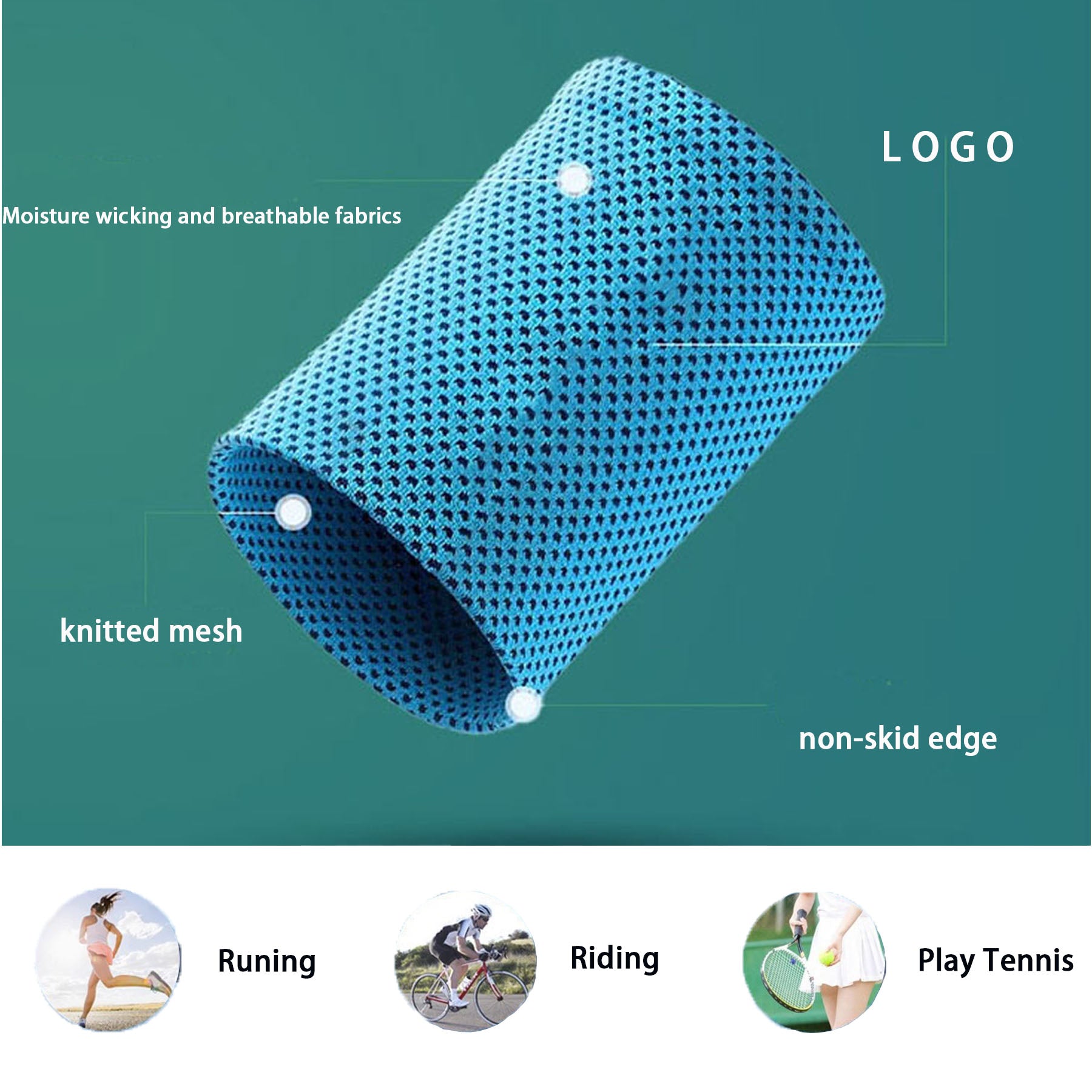 Sports Wrist Sweatband