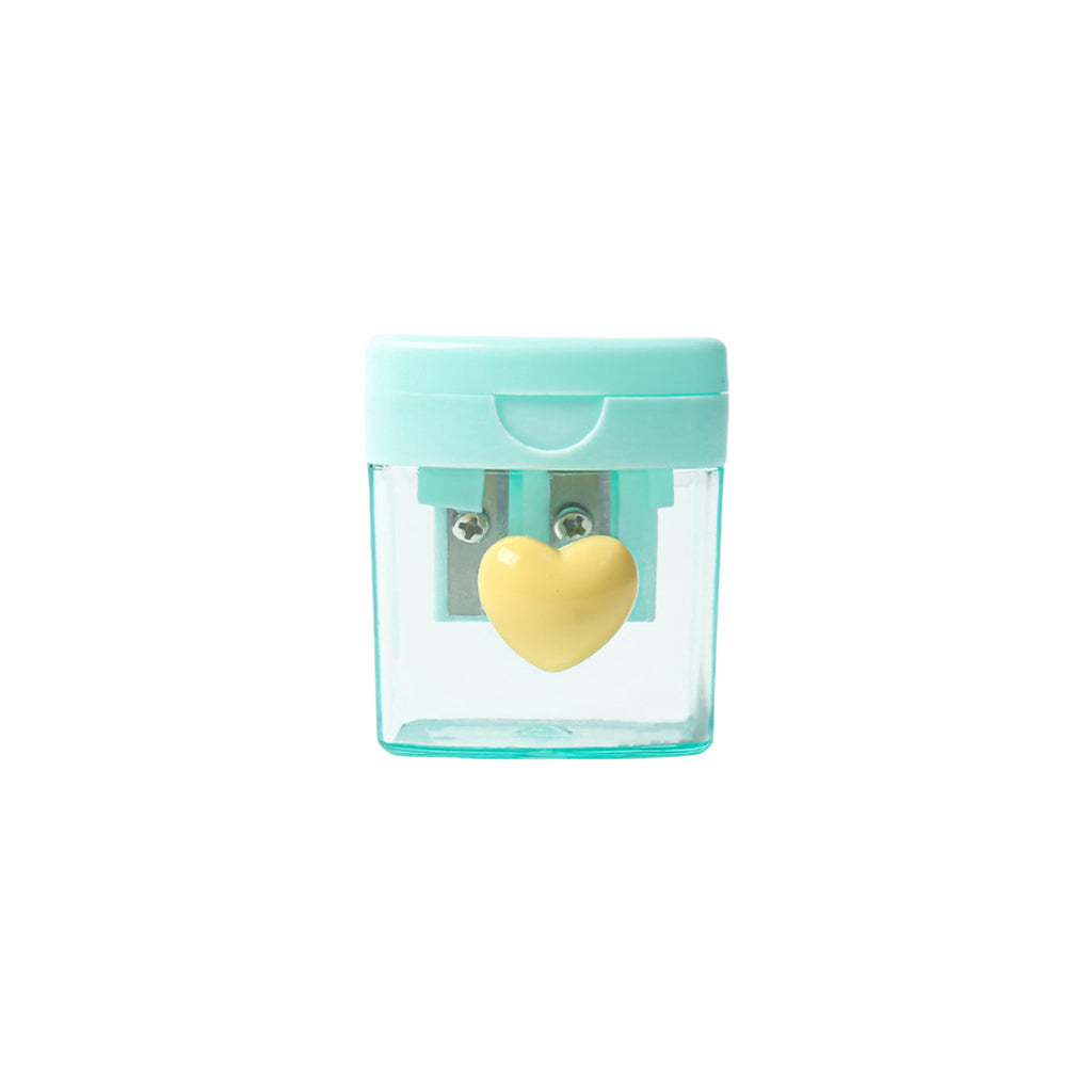 Macaron Double-Hole Heart Pencil Sharpener