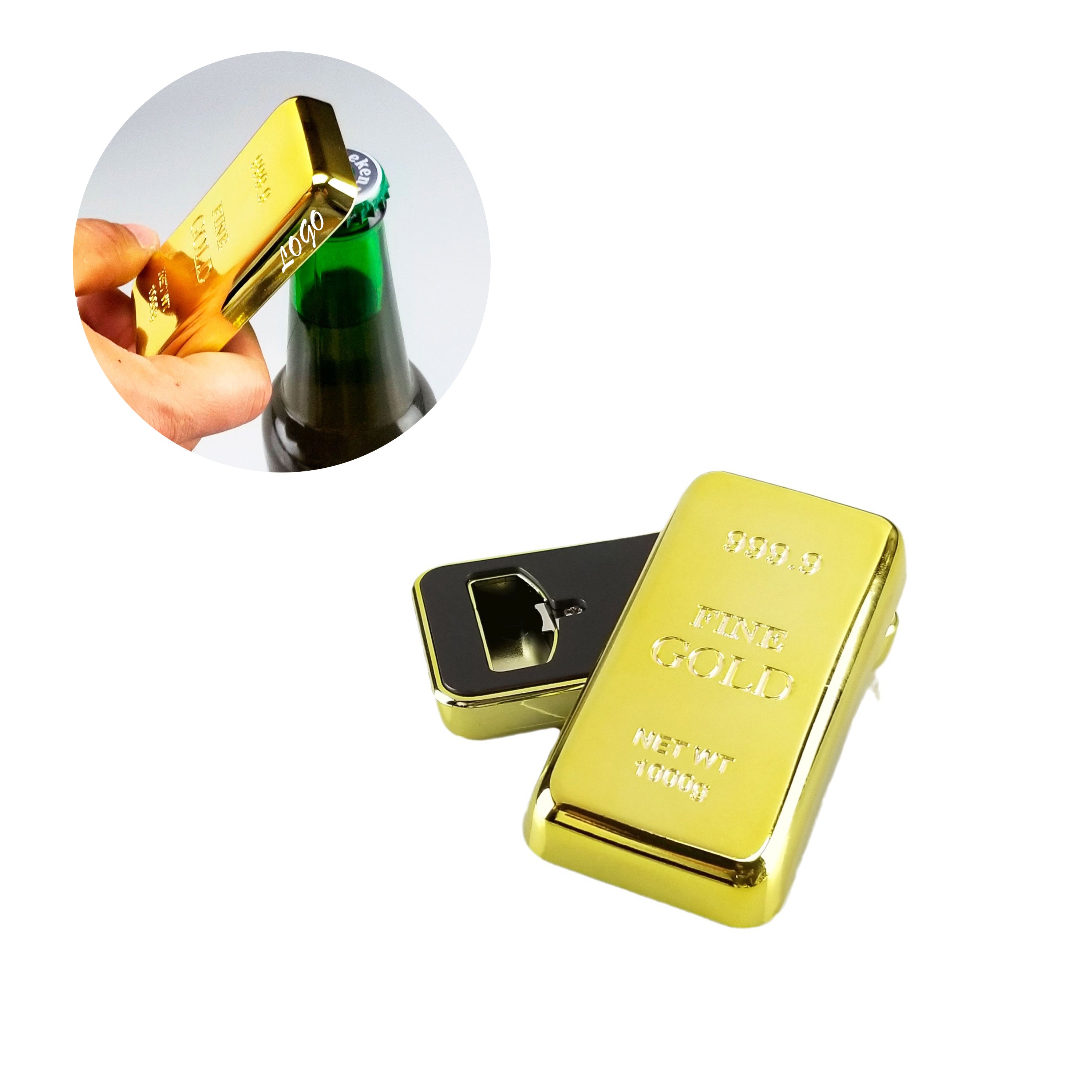 Gold Bar Magnetic Beer Bottle Opener