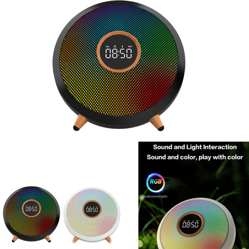 Bedside Bluetooth Clock Speaker With Color Changing Light