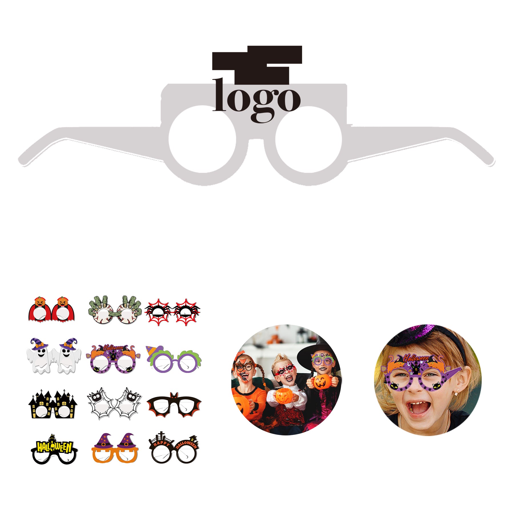 Halloween Party Paper Glasses