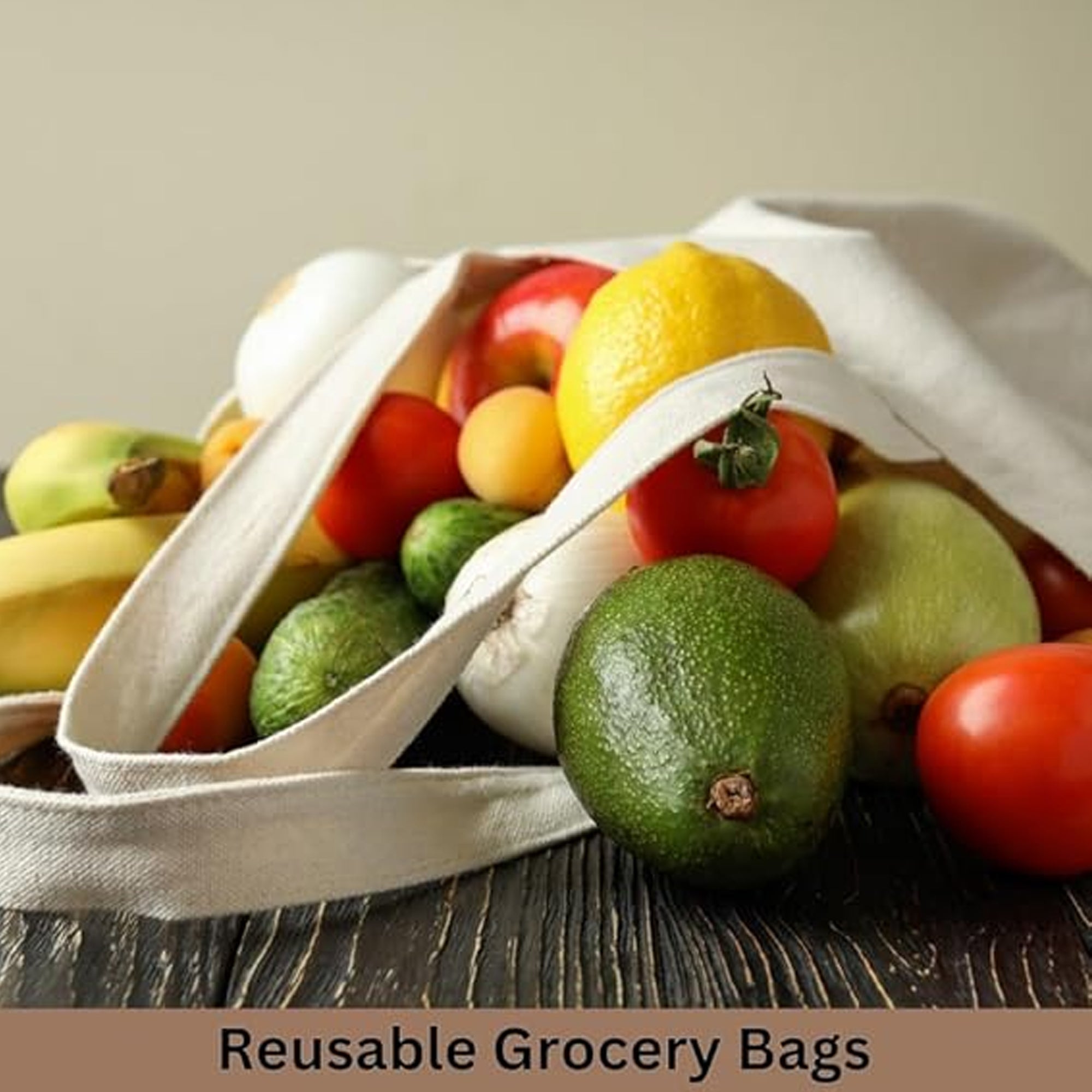 Foldable Canvas Grocery Bags