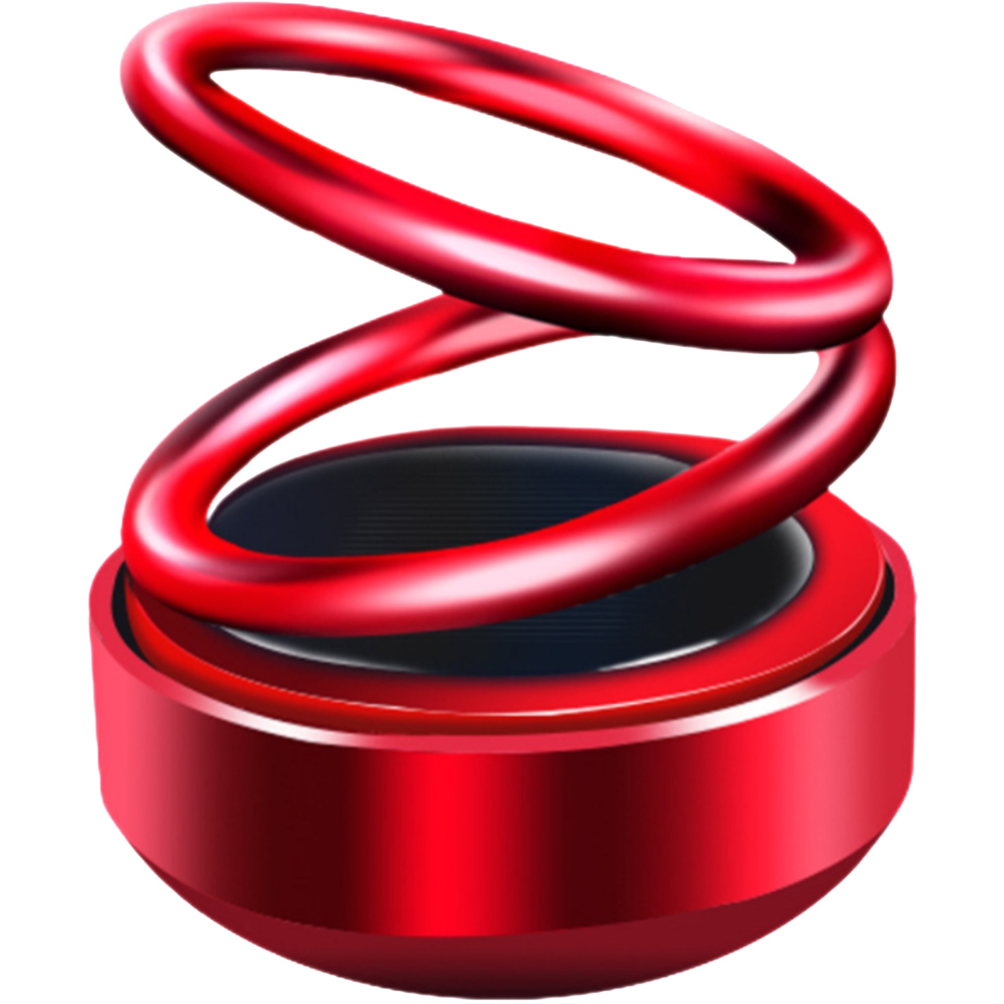 Solar - Powered Double - Ring Floating Car Ornament