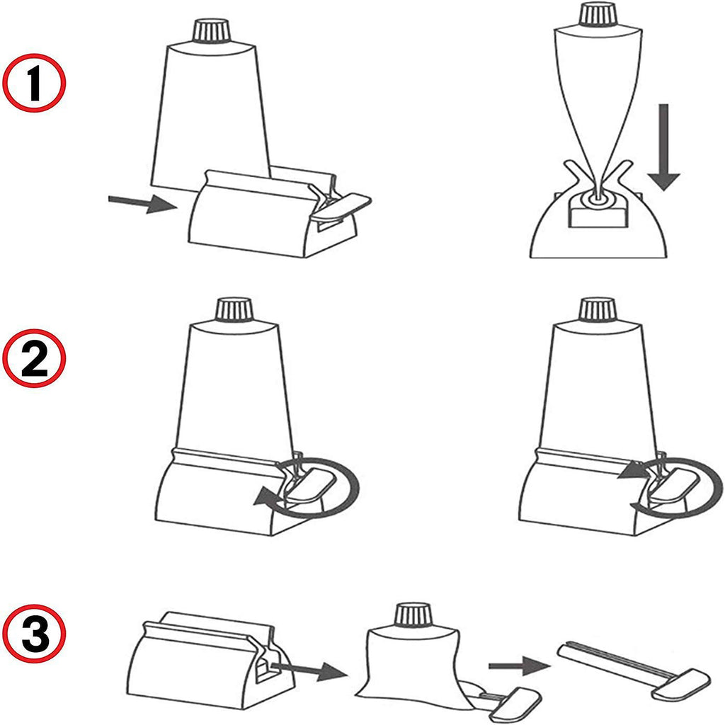 Steel Toothpaste Squeezer With Rotating Rod