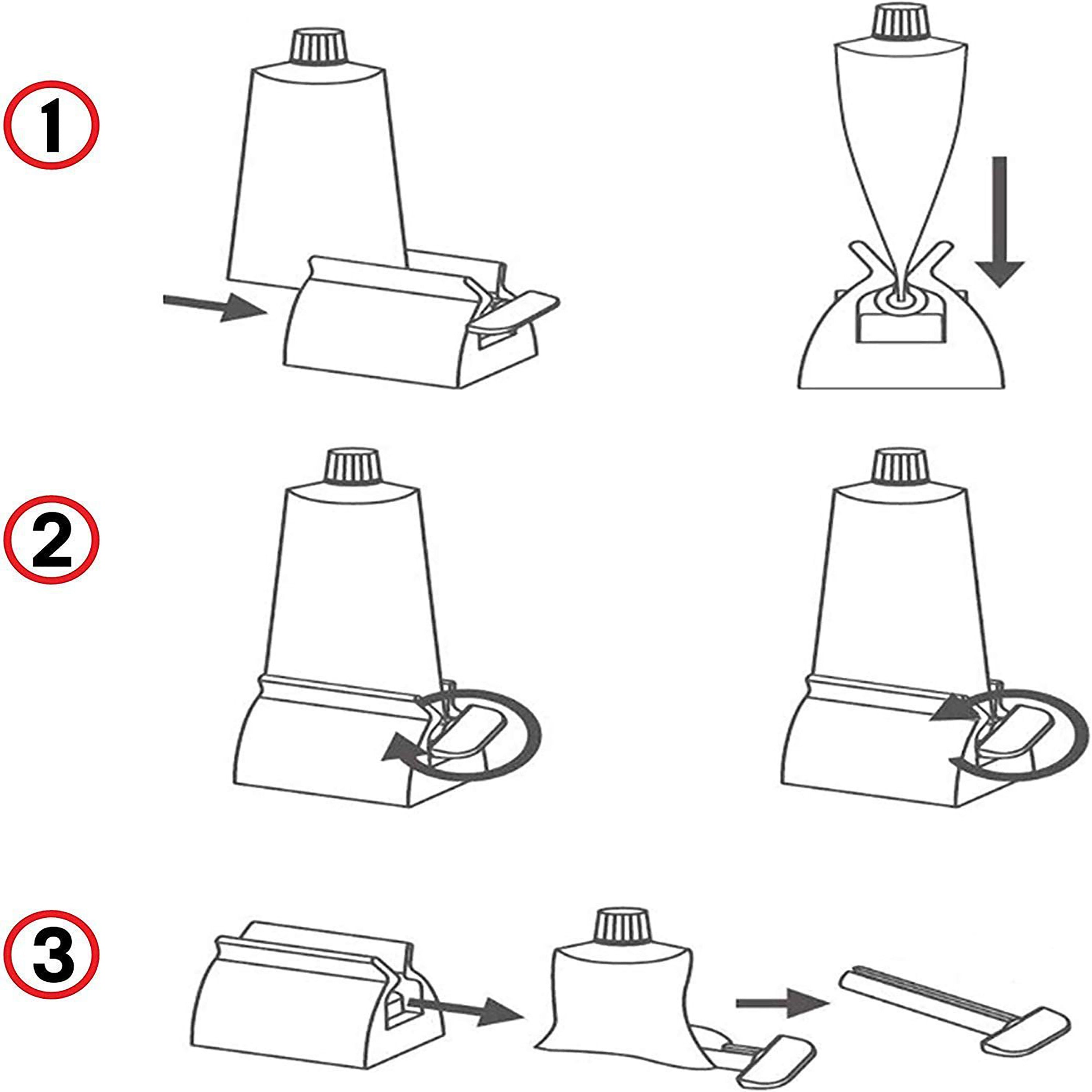 Steel Toothpaste Squeezer With Rotating Rod