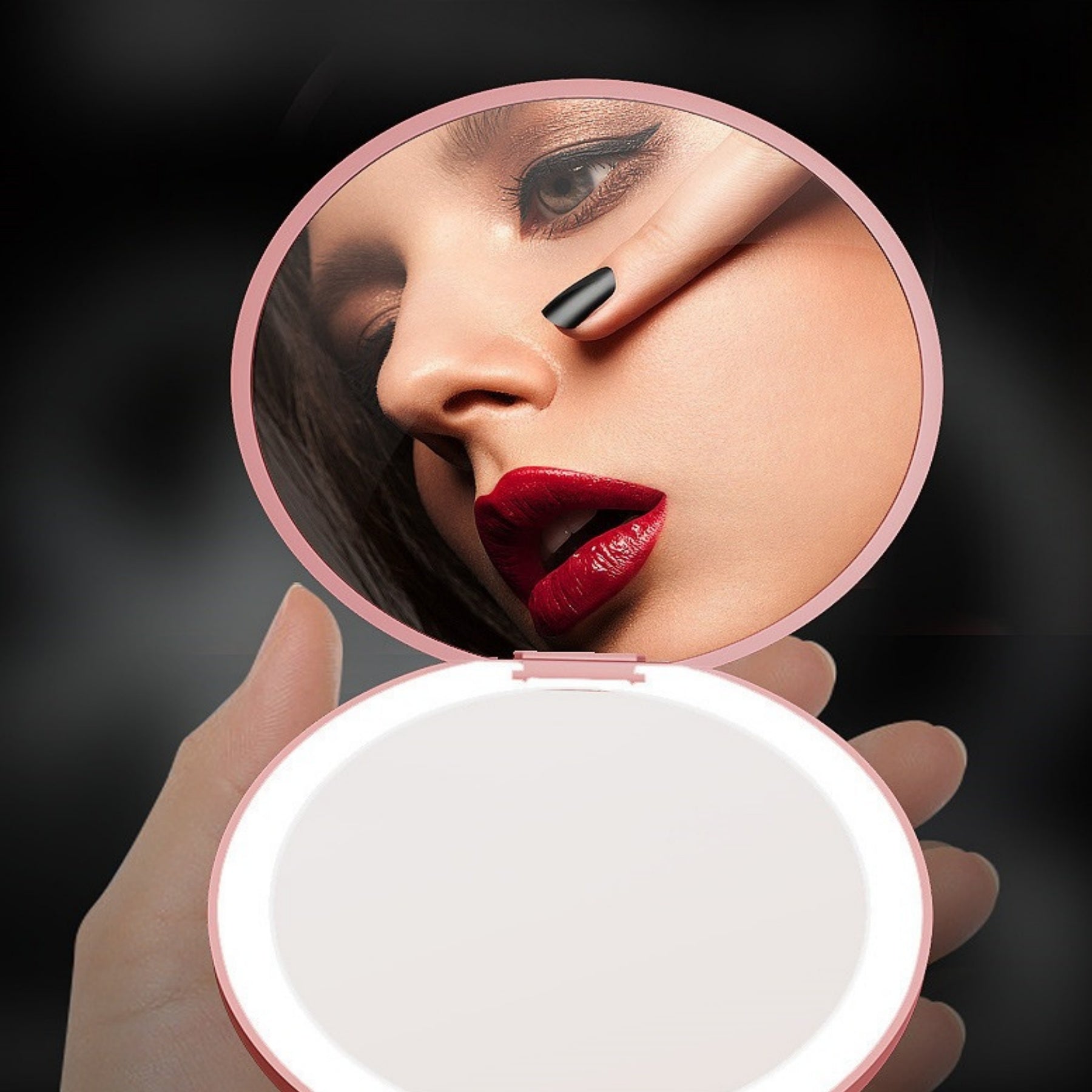 Mini Flip-top LED Makeup Mirror
