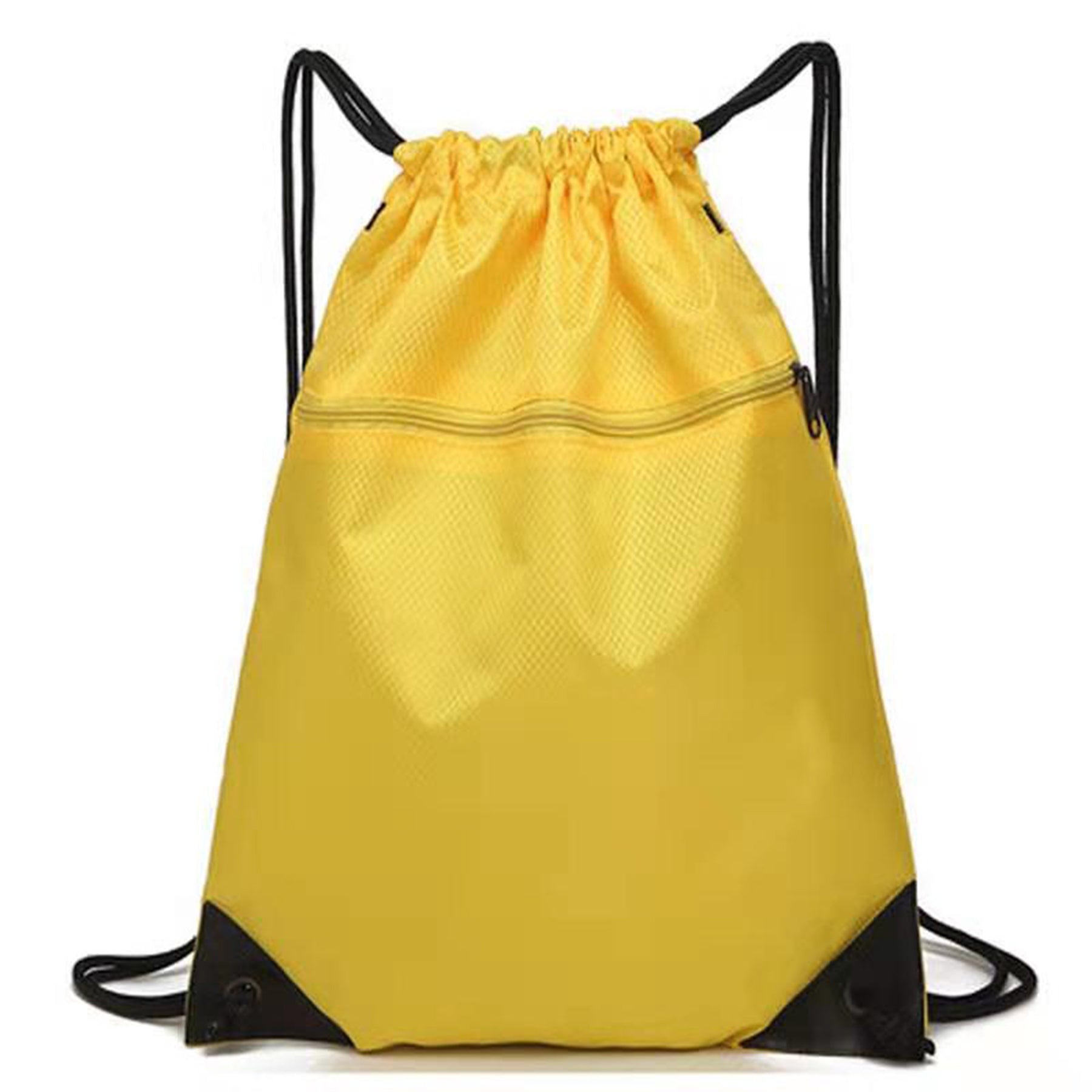 Drawstring Backpack with Front Zipper Pocket