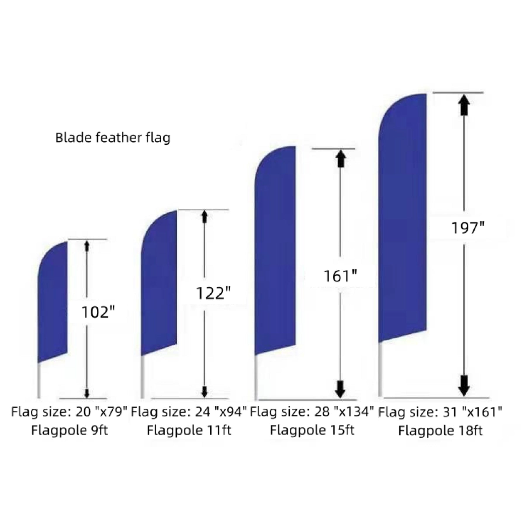 9ft Feather Flag Kit