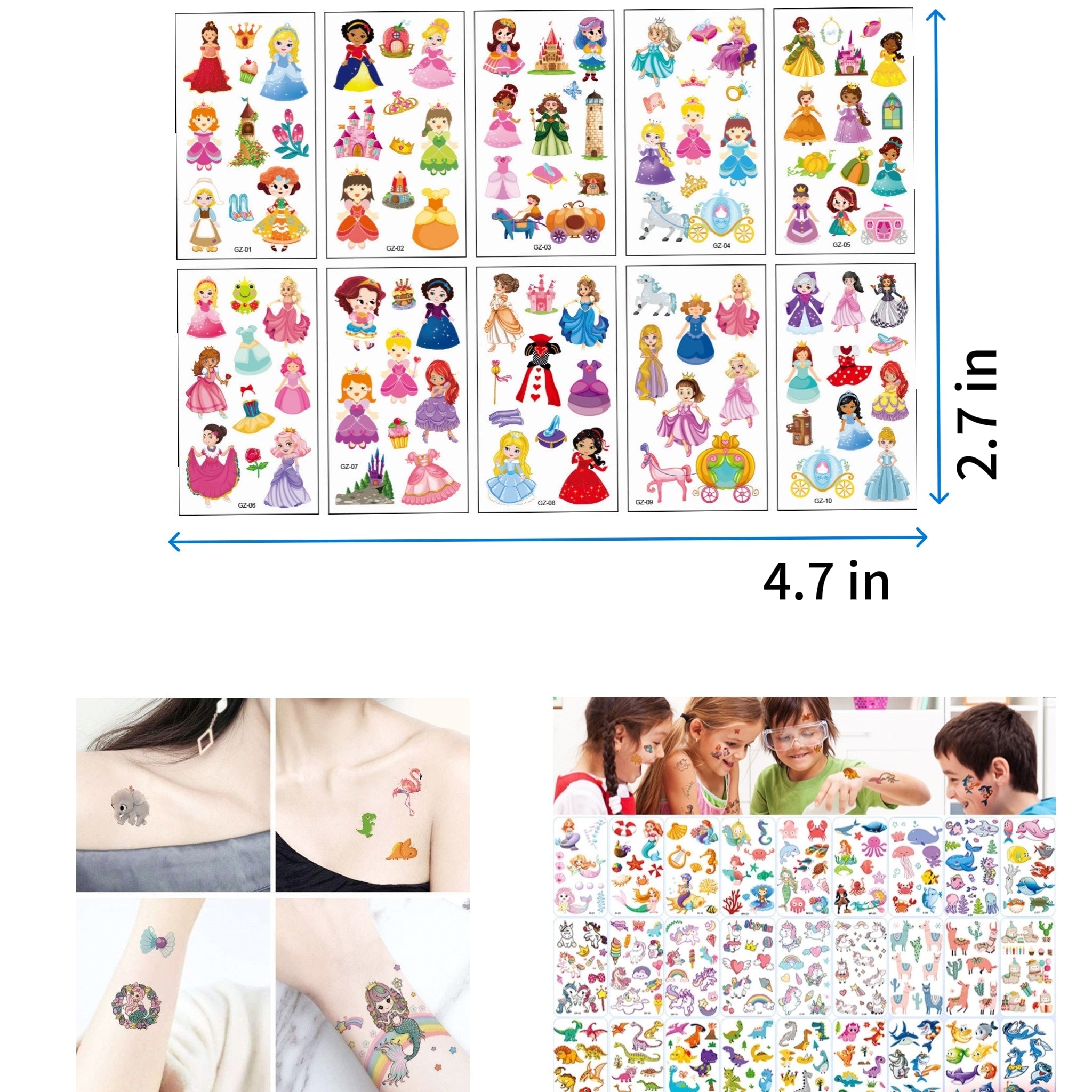 Diverse Themes Temporary Tattoo Stickers