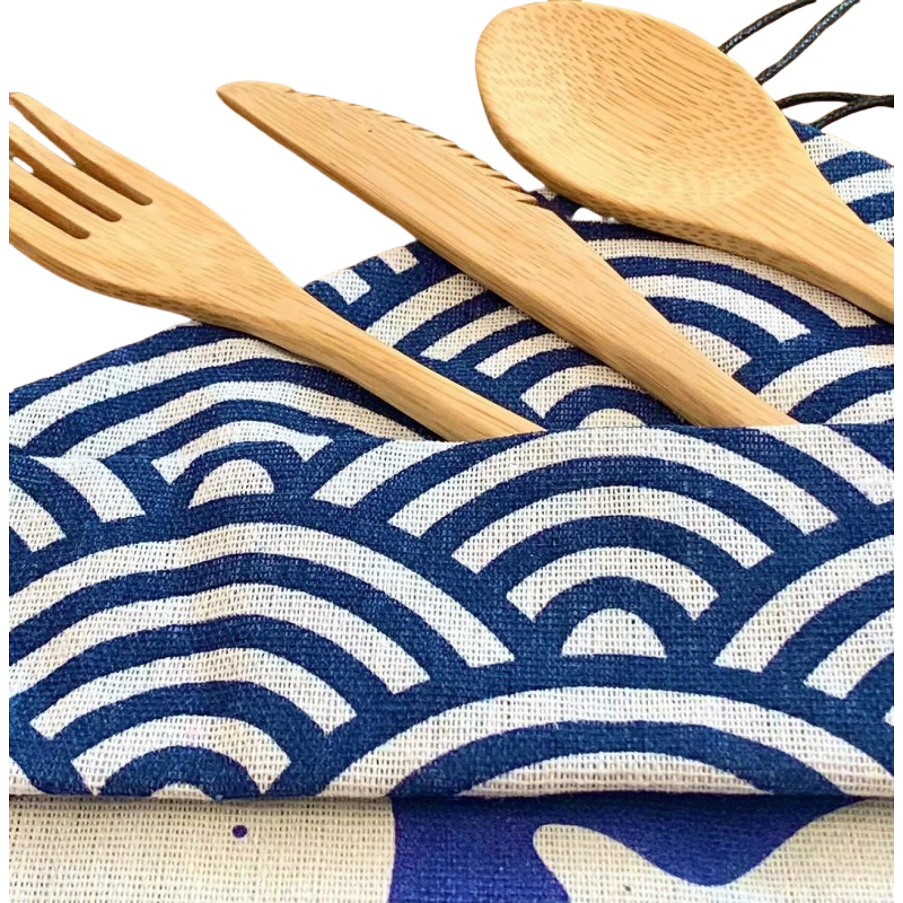 3 Piece Bamboo Cutlery Set