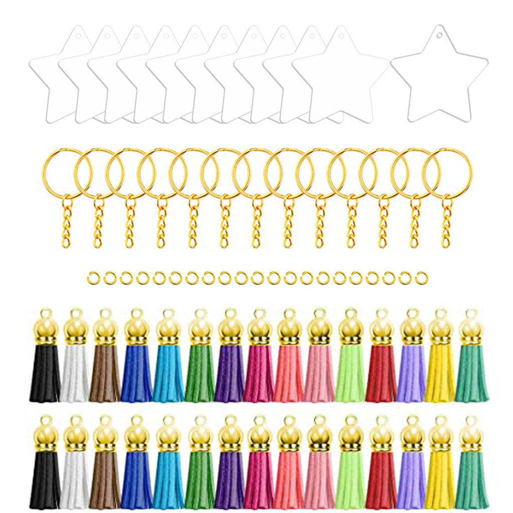 120Pcs Acrylic Keychain Blanks For Vinyl Kit